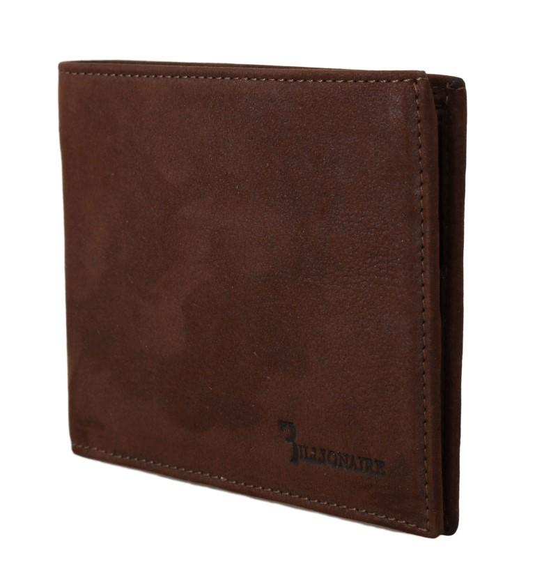 Billionaire Italian Couture Men's Leather Bifold Wallet Brown VAS1436