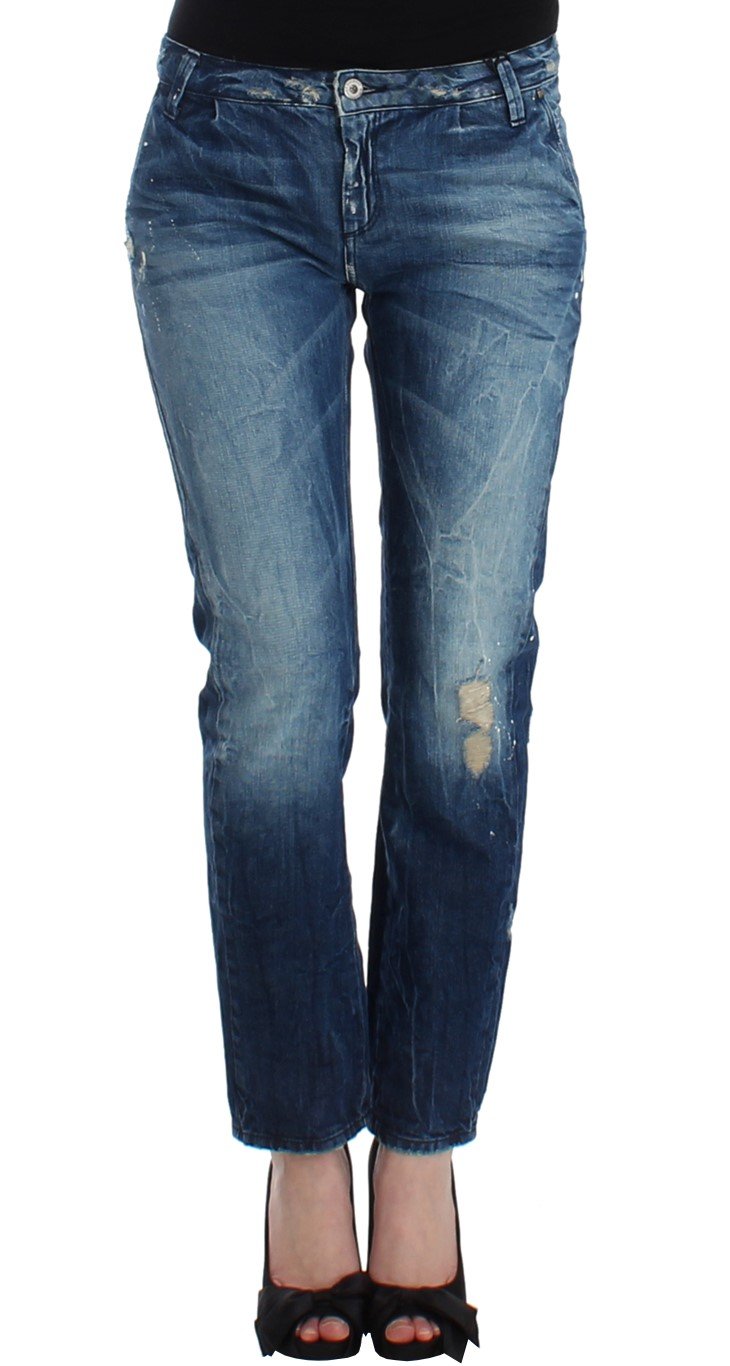 Costume National Women's Distressed Boyfriend Jeans Blue SIG12553 - W26