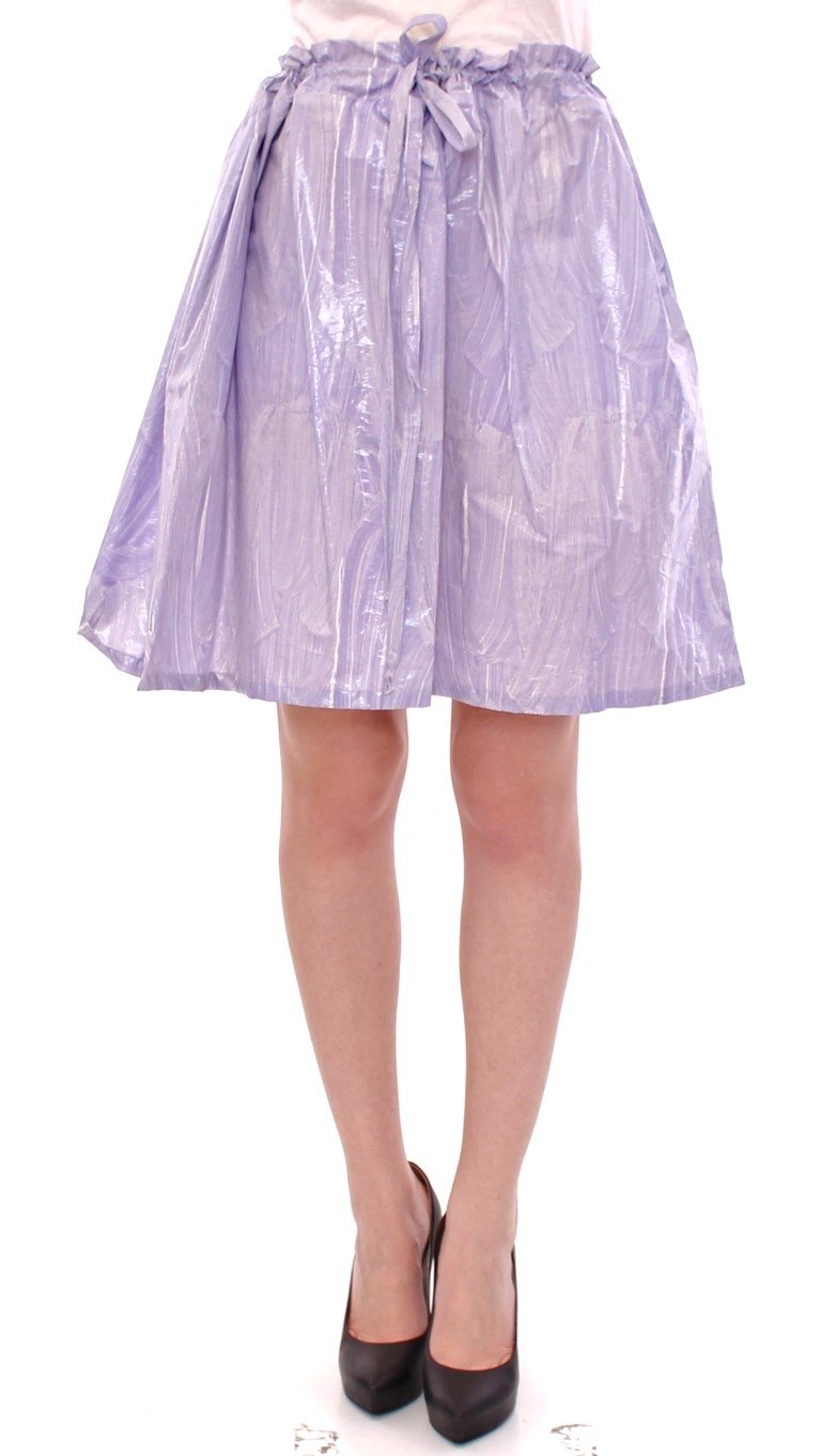 Licia Florio Women's Waist Strap A-Line One Skirt Purple GSS10162