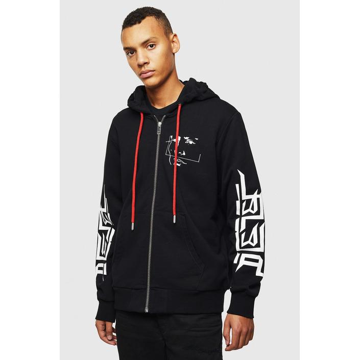 Diesel Men's Sweatshirt Black 294006 - black L