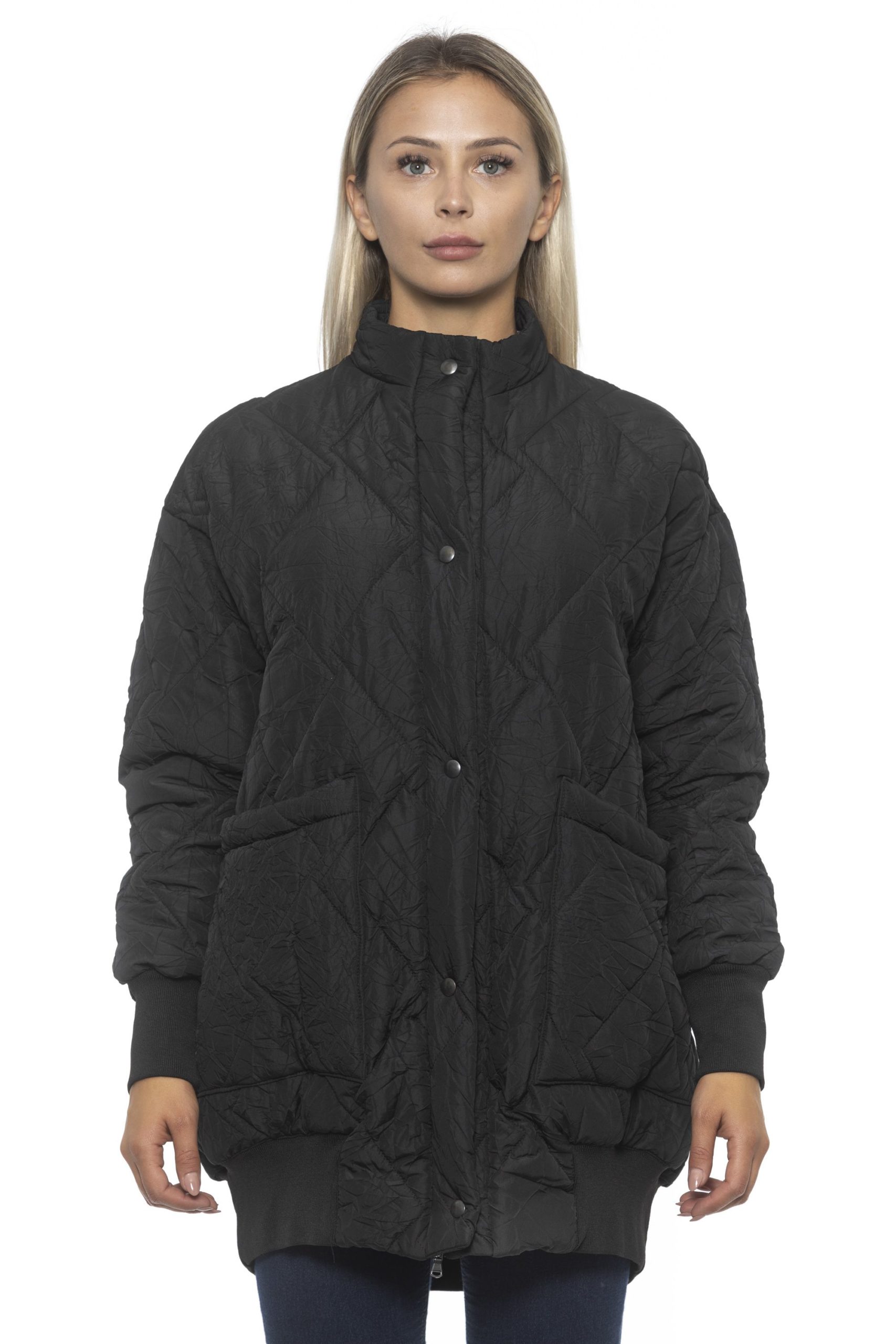 Alpha Studio Women's V A R. U N I C A Coat Black AL1192145 - IT40 | XS
