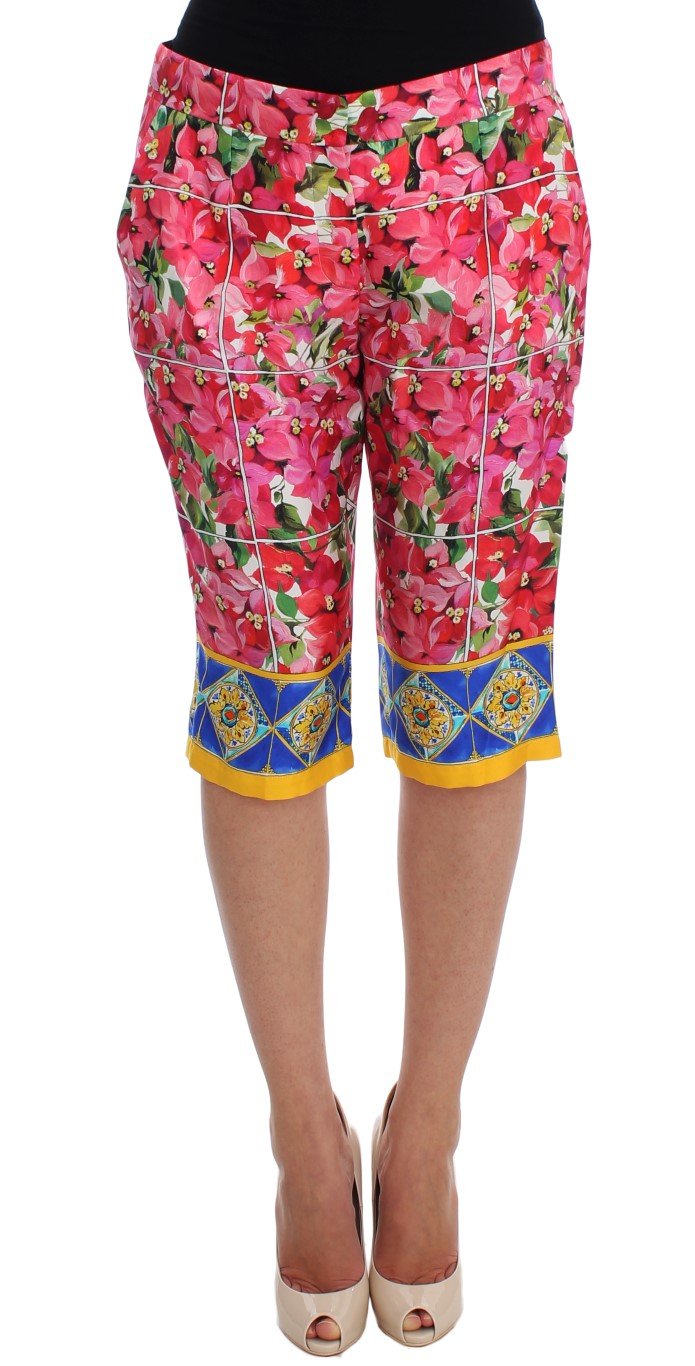 Dolce & Gabbana Women's Floral Knee Capris Shorts Multicolor SIG20001 - IT38|XS