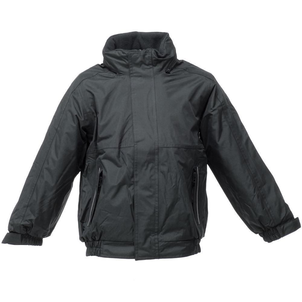 Regatta Kid's Dover Waterproof Fleece-lined Jacket Various Colours Z00 - Black 5 to 6 Years