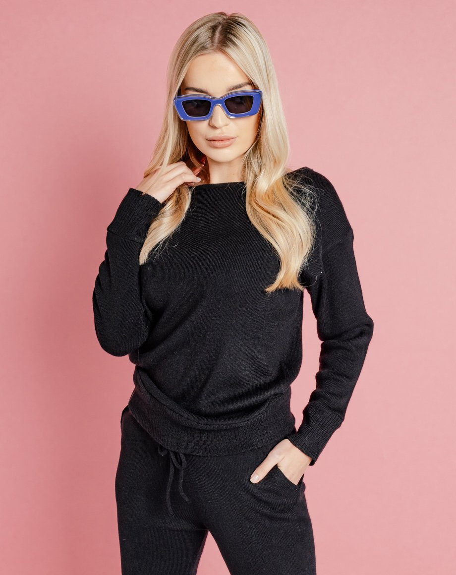 Auriel Knitted Lounge Top - Black / 8
