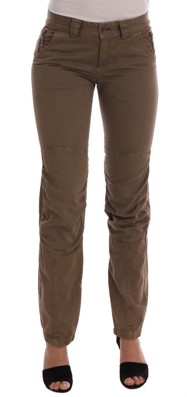 Ermanno Scervino Women's Slim Fit Trouser Brown BYX1159 - IT38|XS
