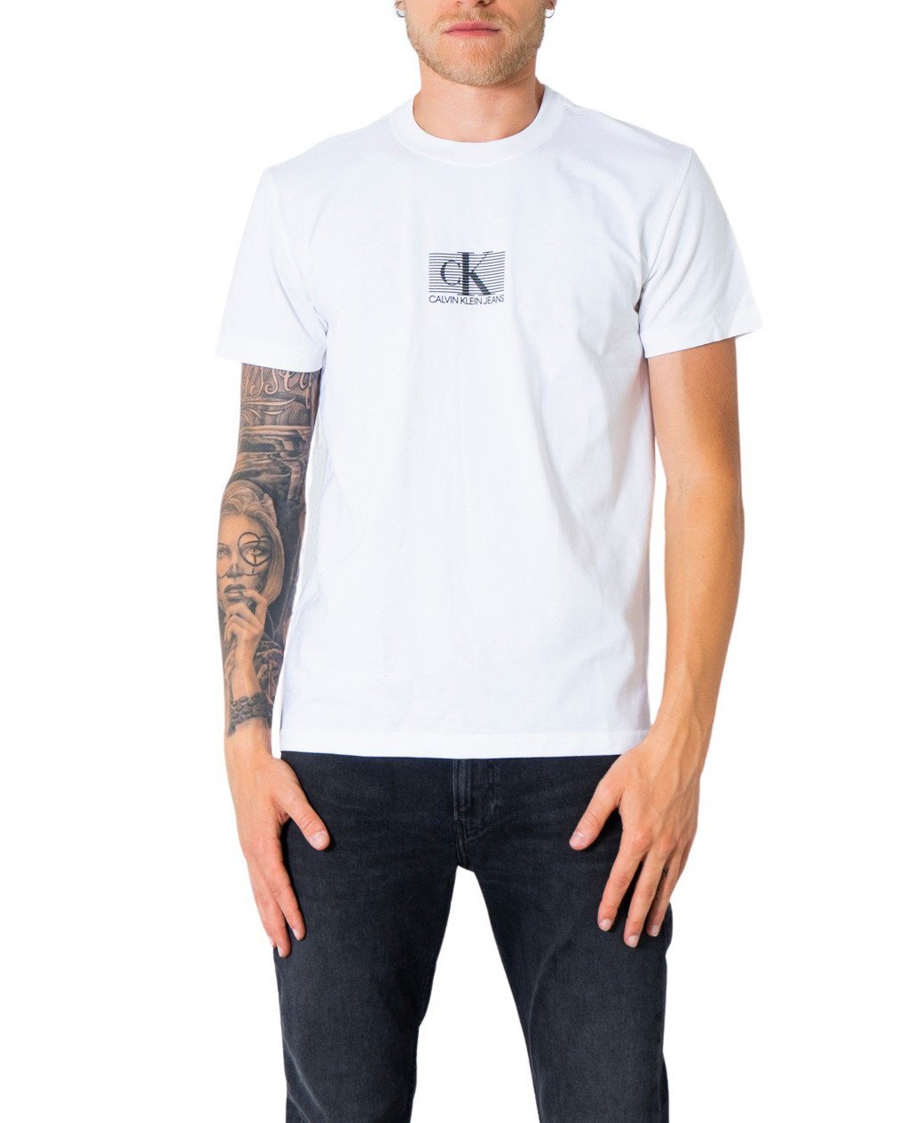 Calvin Klein Jeans Men's T-Shirt Various Colours 304935 - white XS