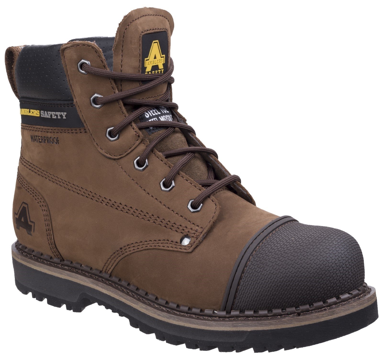 Amblers Unisex Safety Scuff Boot Brown 27096 - Brown 6