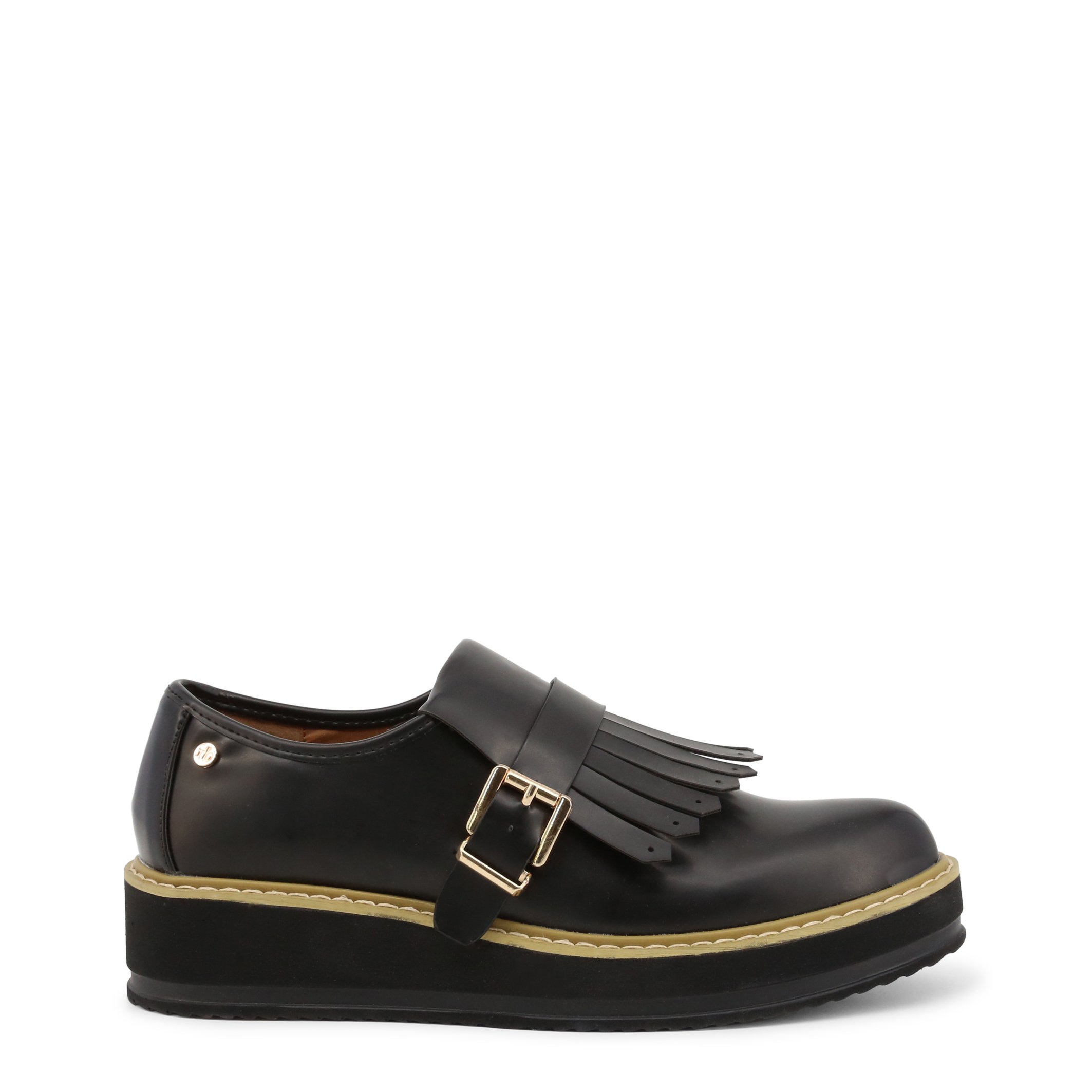 Roccobarocco Women's Flat Shoe Red RBSC1JM01 - black EU 35