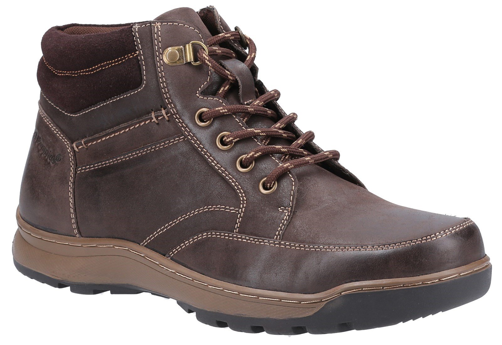 Hush Puppies Men's Grover Mens Lace Boots Various Colours 31283 - TAN 6