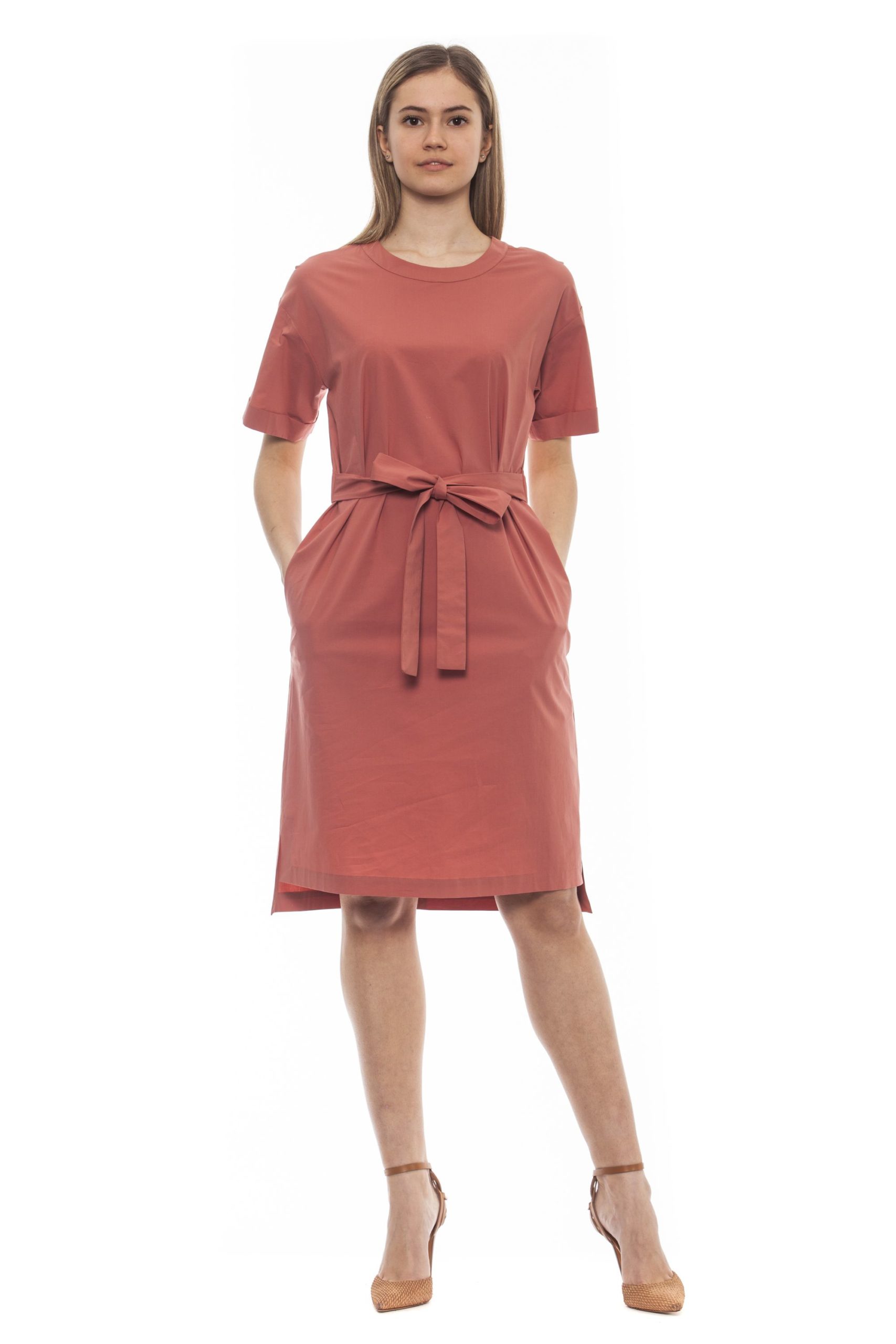 Peserico Women's Marrone Dress Brown PE1381632 - IT42 | S