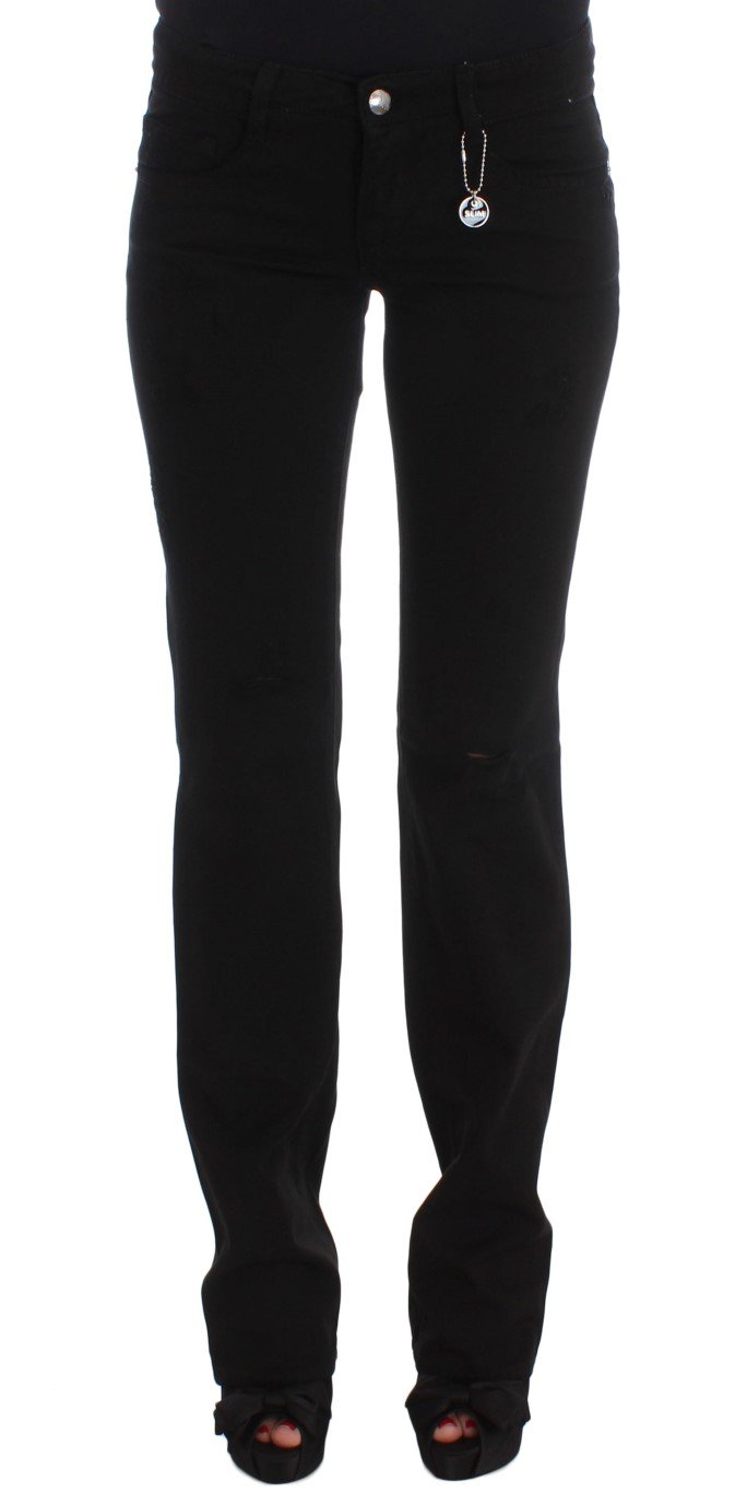 Costume National Women's Cotton Slim Fit Bootcut Jeans Black SIG30120 - W29