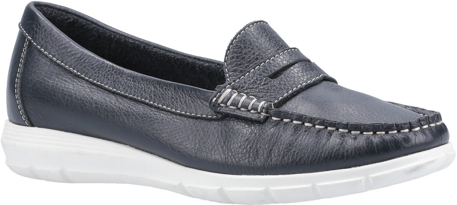 Hush Puppies Women's Paige Slip On Loafer Various Colours 30242 - Navy 4