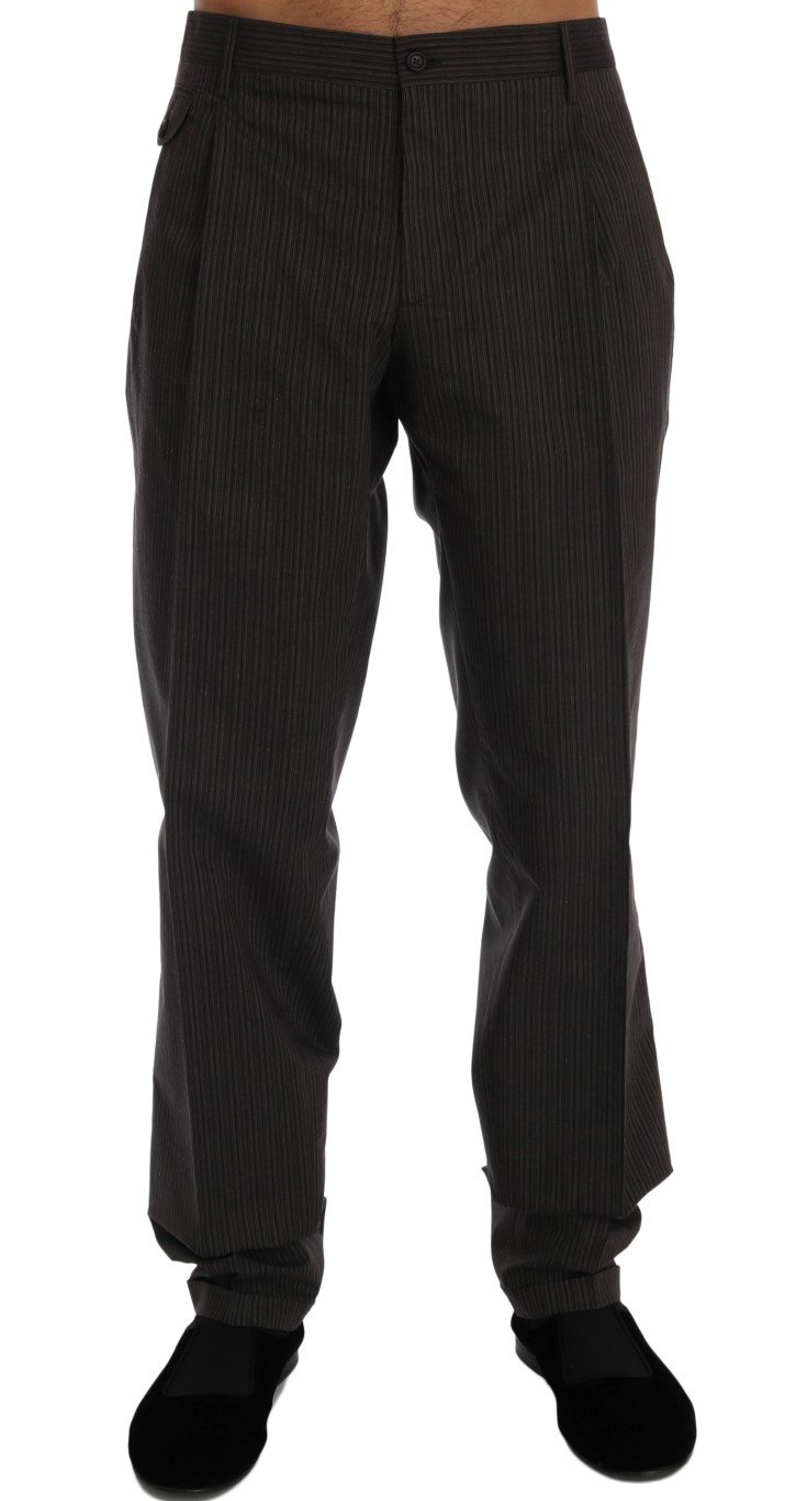 Dolce & Gabbana Men's Striped Cotton Trouser Brown PAN60319 - IT54 | XL