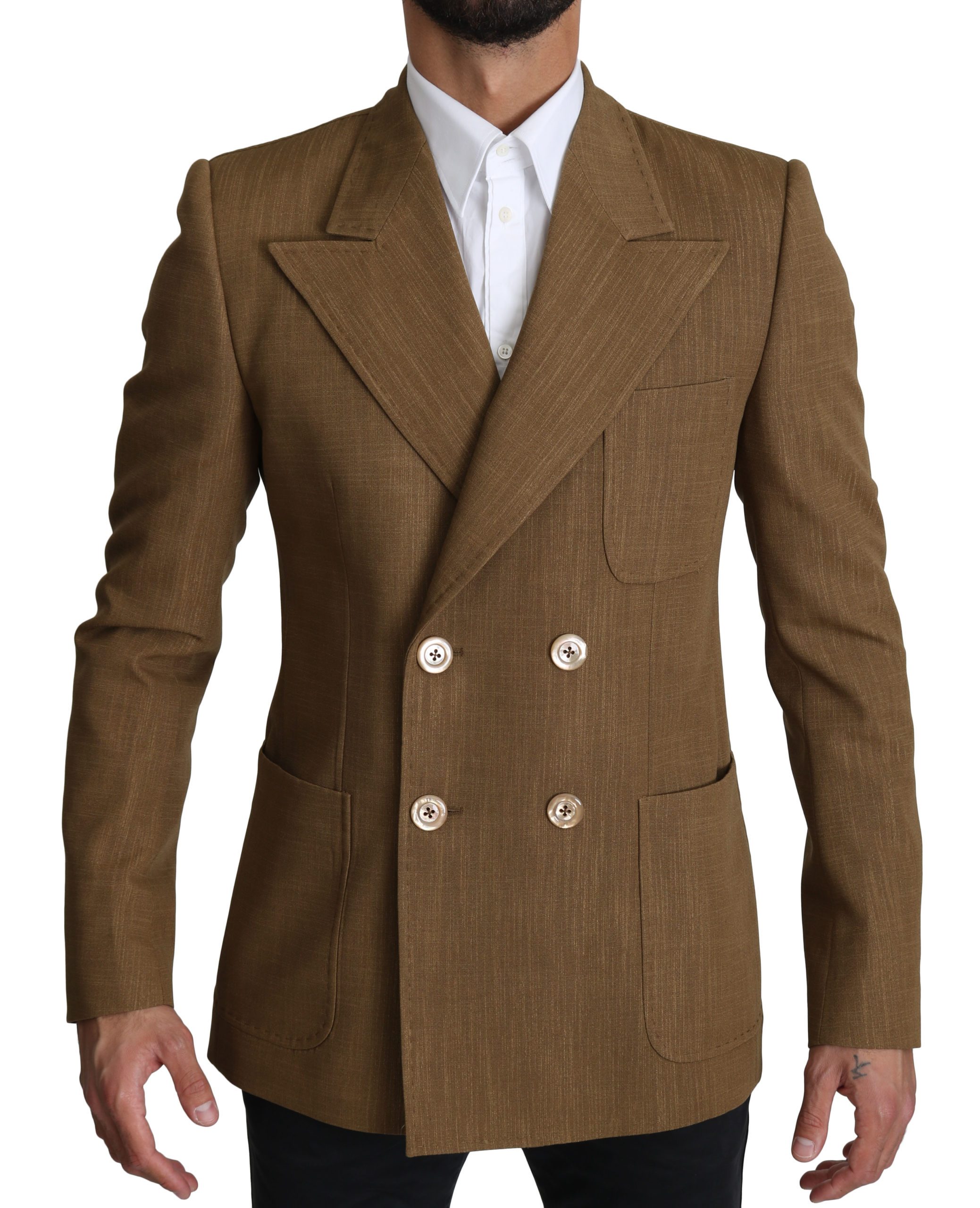 Dolce & Gabbana Men's Formal Slim fit Blazer Brown KOS1529 - IT48 | M