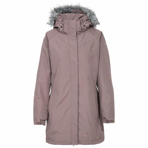 Trespass Women's Waterproof Winter Warm Parka Jacket Various Colours San_Fran - Dusty Heather S