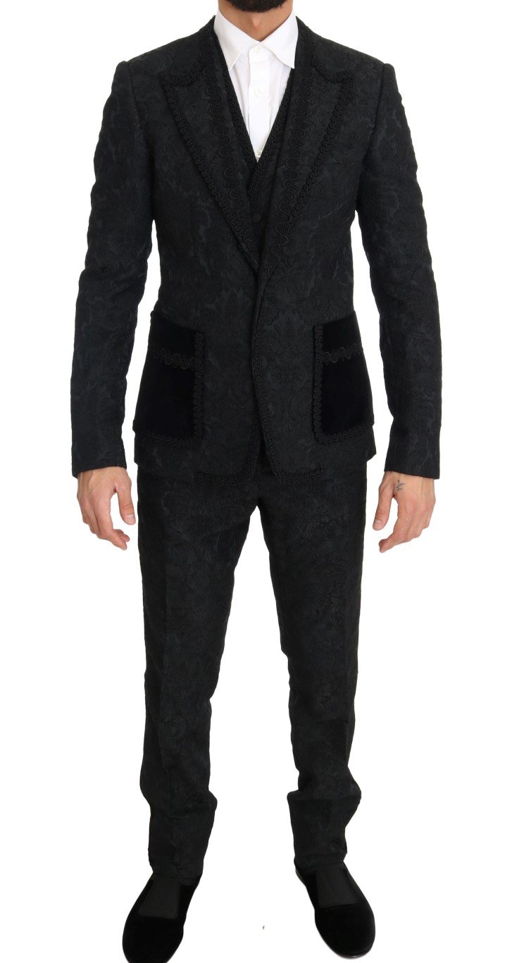 Dolce & Gabbana Men's Torrero Slim 3 Piece Suit Black KOS1154 - IT44 | XS
