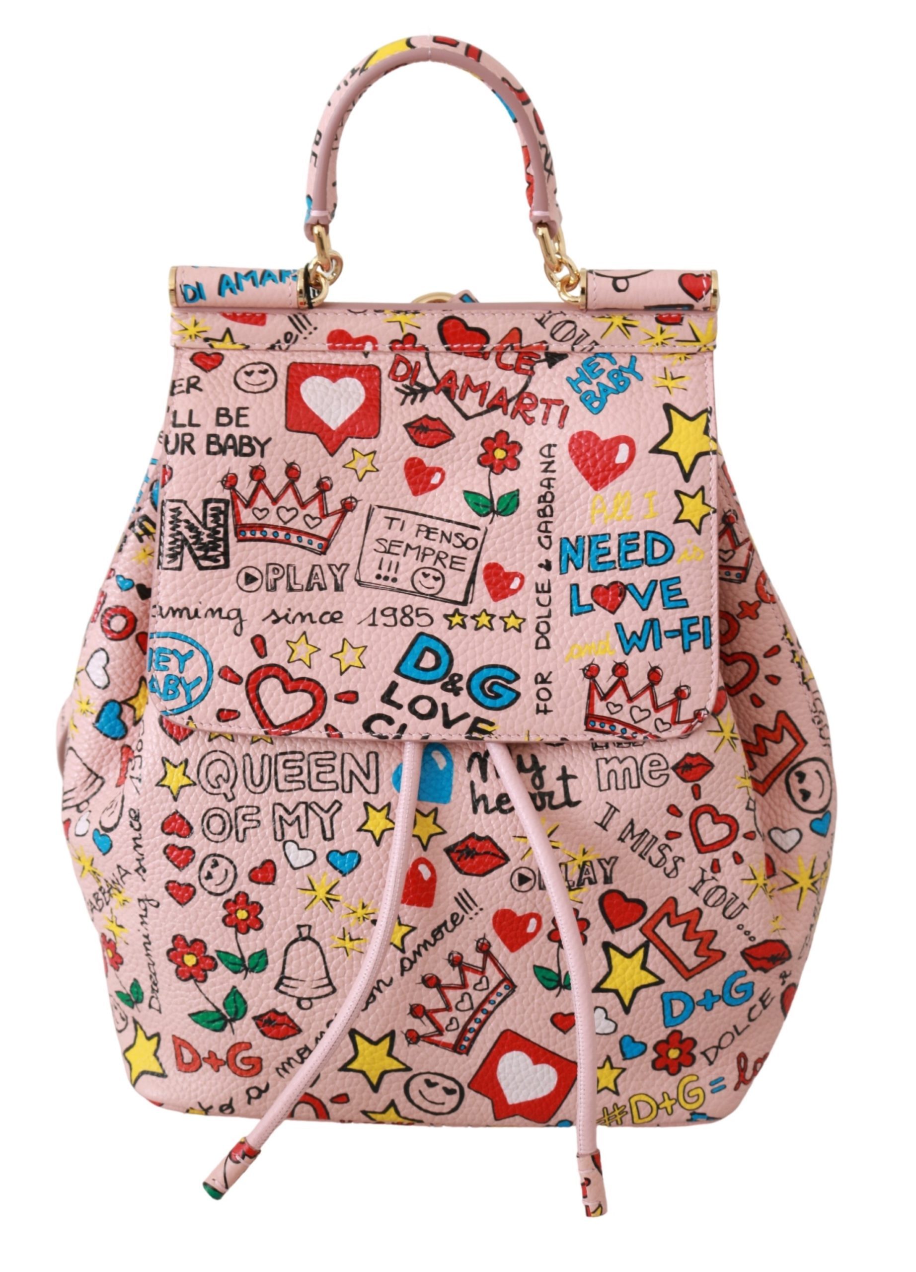 Dolce & Gabbana Women's Leather Backpack Pink VAS9228