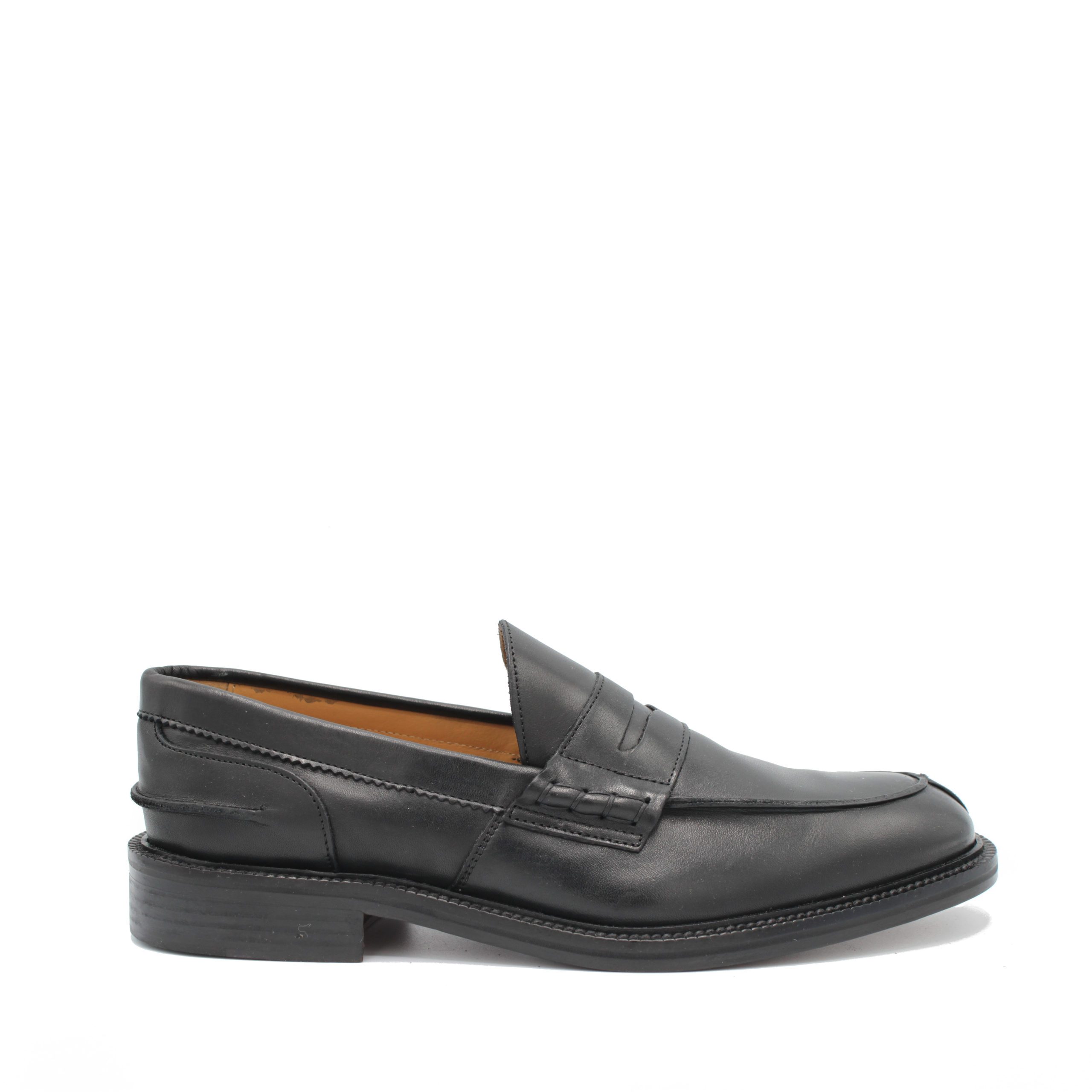 Saxone of Scotland Men's Calf Leather Loafer Black 030_Black - EU40.5/US7.5