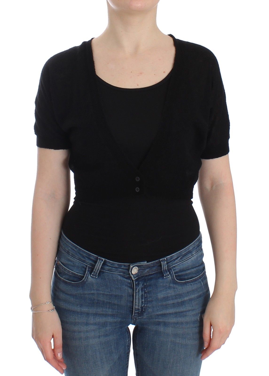 Ermanno Scervino Knit Sweater Black SIG12569 - IT44 | M