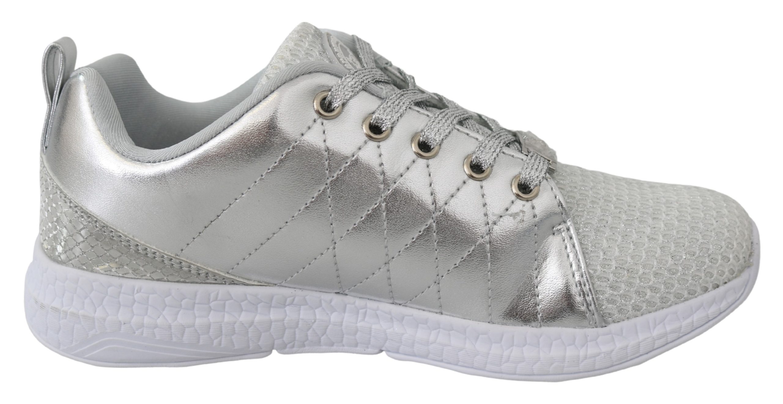 Silver Polyester Runner Gisella Sneakers Shoes - EU36/US6
