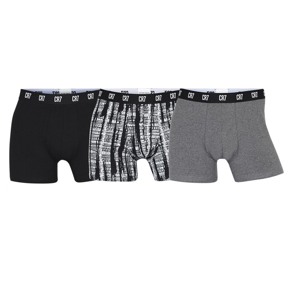 CR7 Cristiano Ronaldo Men's Boxer Shorts Various Colours 8100-49 - grey-4 S