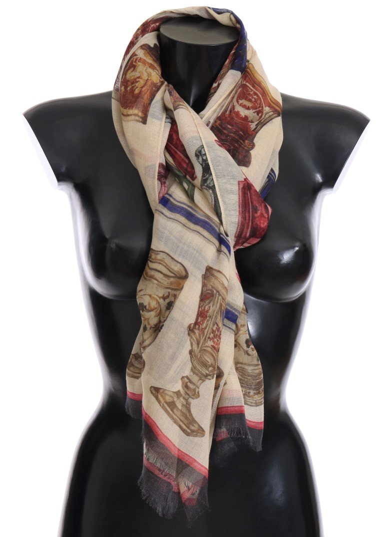 Dolce & Gabbana Women's Silk Cashmere Scarf Multicolor MS2170