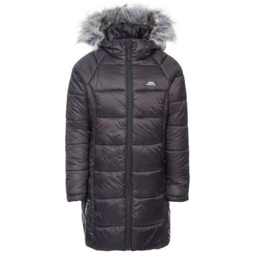 Trespass Women's Padded Hooded Casual Coat Various Colours Elimore - Black 3-4