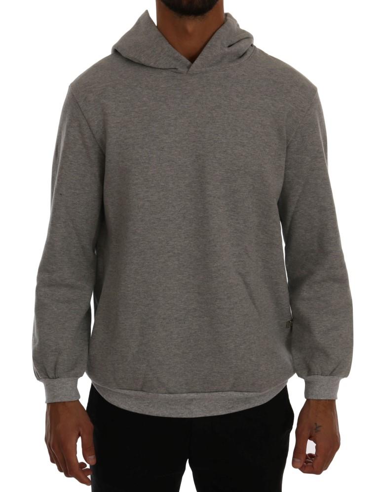 Daniele Alessandrini Men's Pullover Hodded Cotton Sweater Gray TSH1350 - L