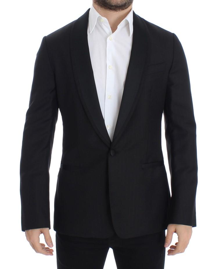 Dolce & Gabbana Men's wool slim MARTINI Blazer Black SIG12216 - IT48 | M