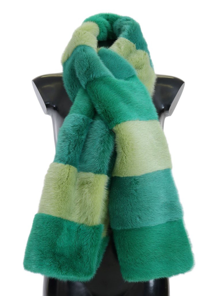 Dolce & Gabbana Women's Mink Fur Scarf Green MS1874