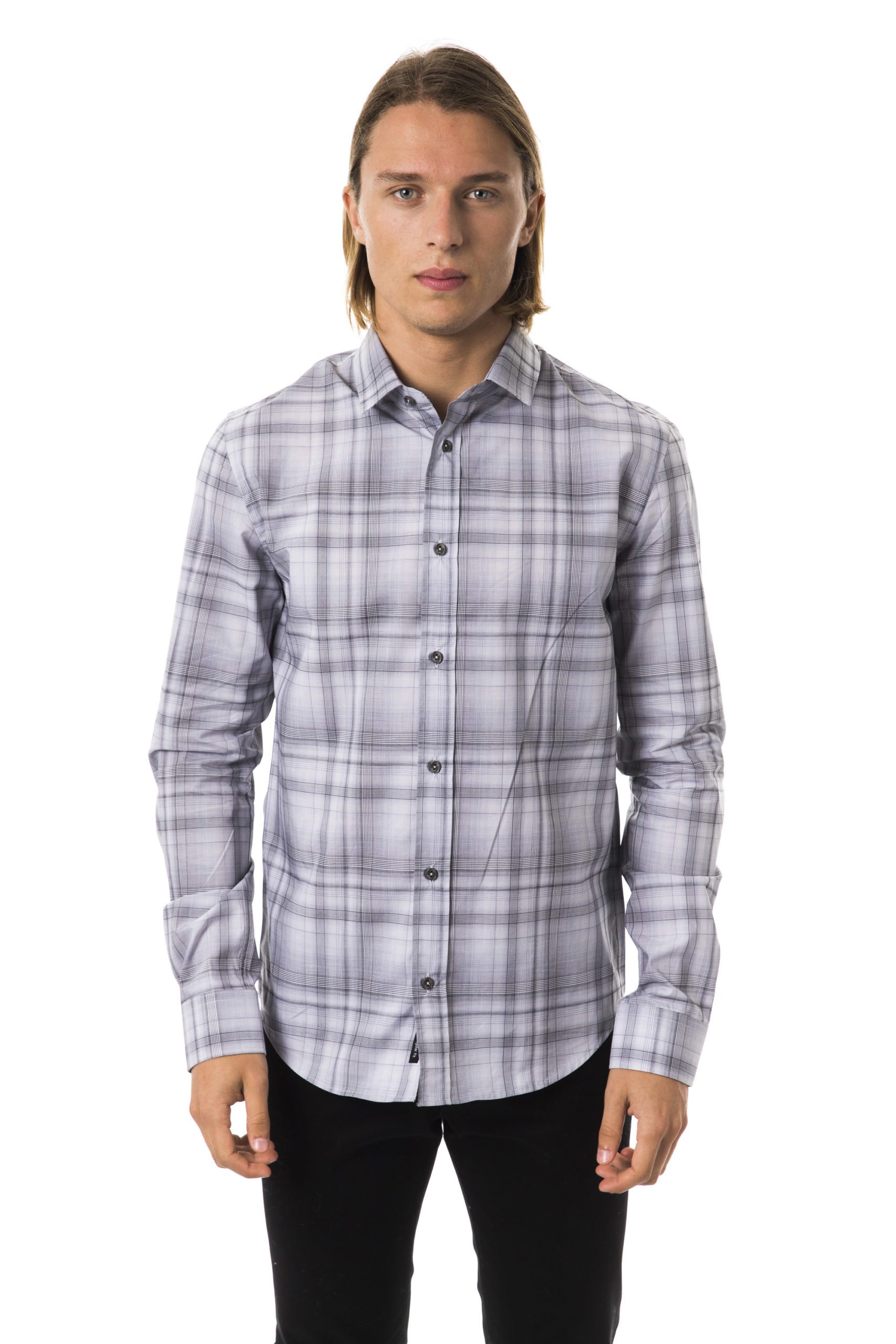 BYBLOS Men's Grigionaturale Shirt Gray BY1394830 - S