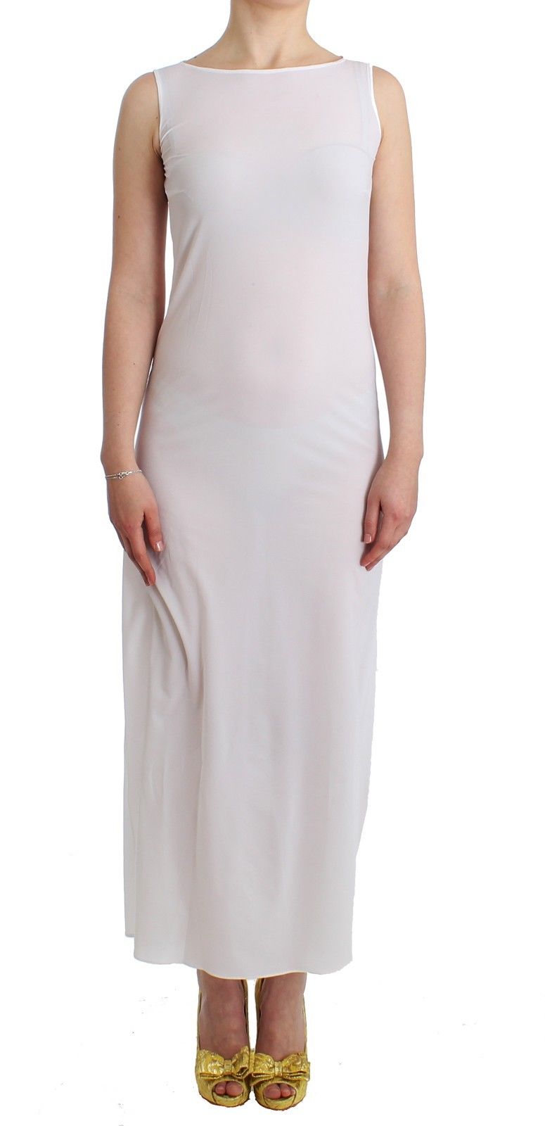 Ermanno Scervino Women's Maxi Dress Kaftan Full White SIG11511 - IT42 | S