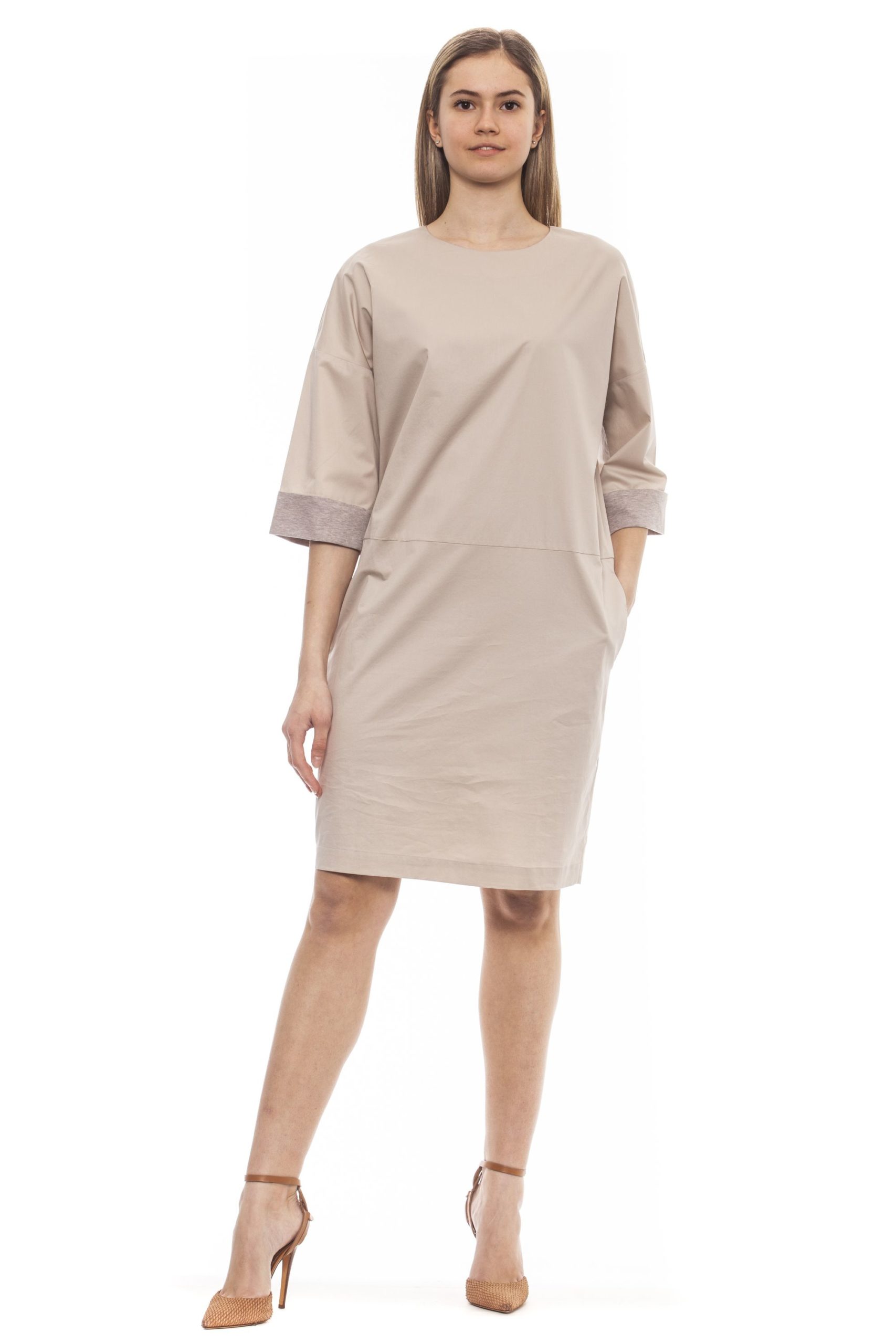 Peserico Women's Dress Beige PE1383267 - IT42 | S