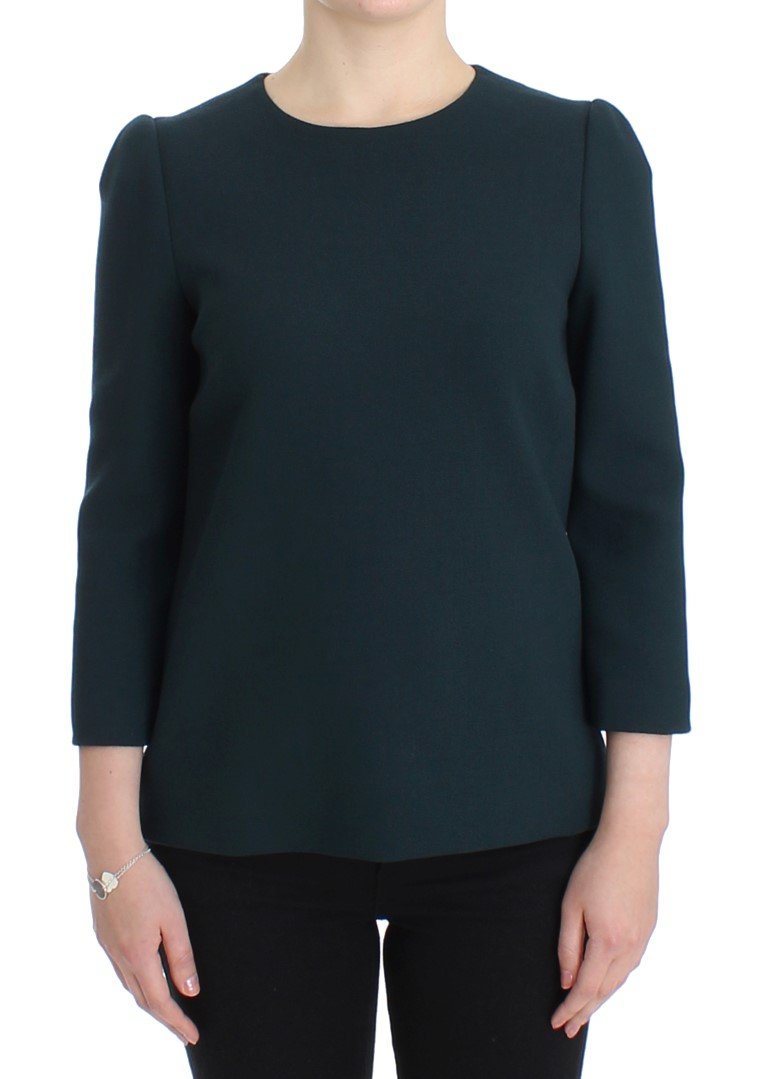 Dolce & Gabbana Women's Sleeve Top Green SIG13210 - IT42|M