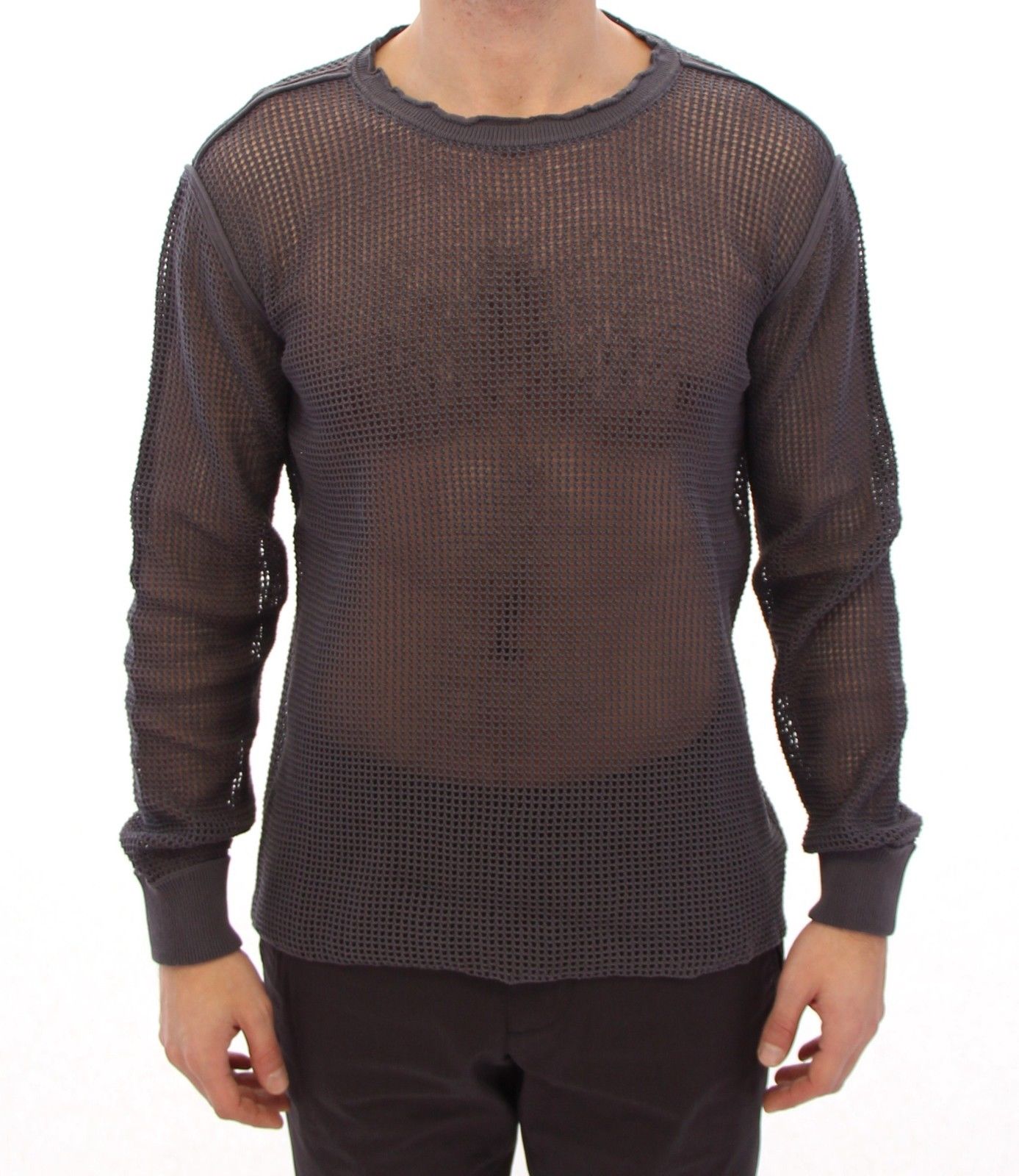 Dolce & Gabbana Men's Runway Netz Pullover Netted Sweater Purple GTH10674 - IT54 | XXL