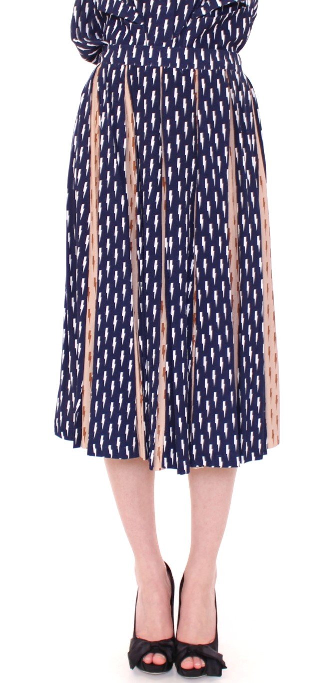 Licia Florio Women's Knee Full Skirt Blue MOM10110 - IT44|L