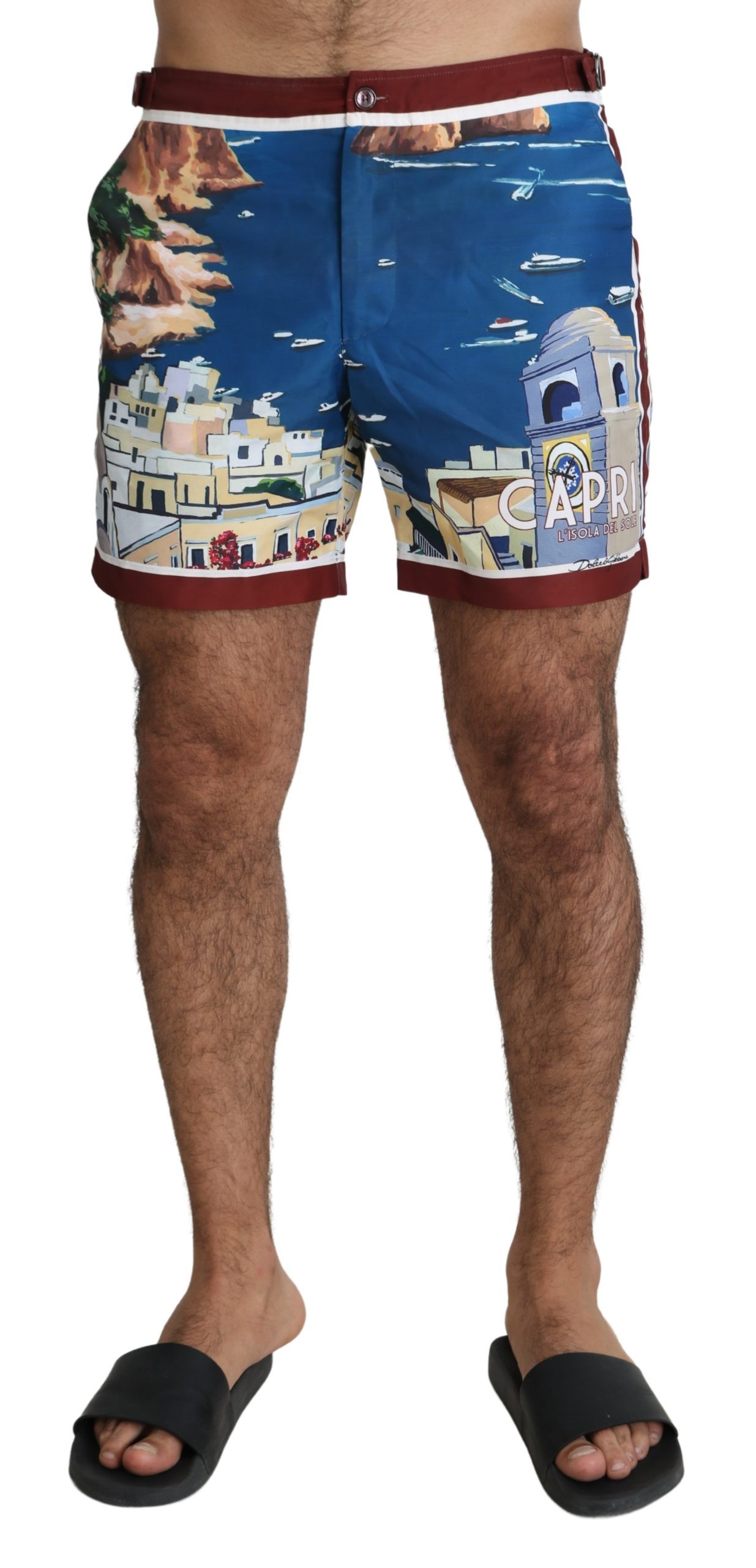 Blue Capri Print Swimshorts Polyester Swimwear - IT3 | XS