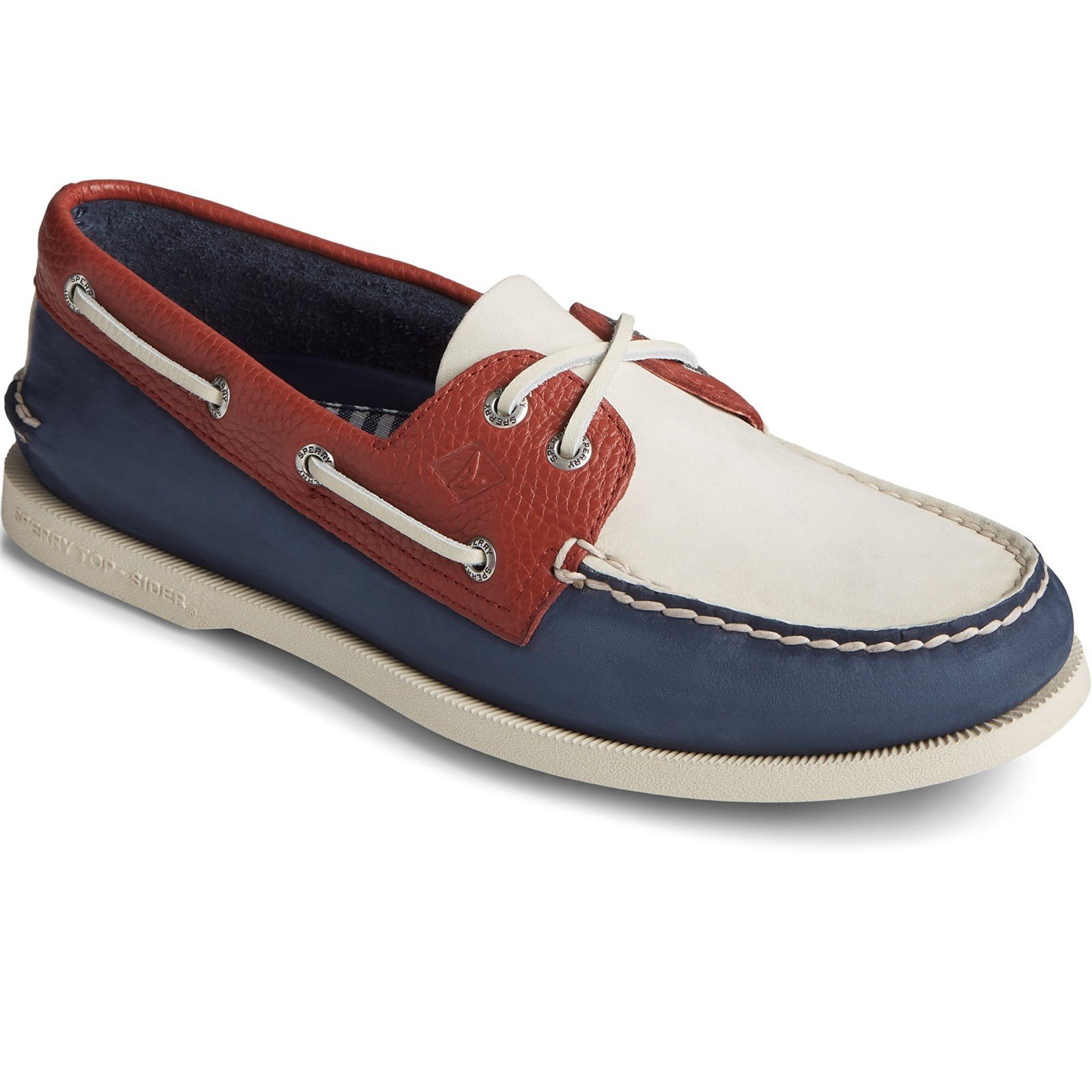 Sperry Men's A/O 2-Eye Nubuck Boat Shoe Various Colours 32920 - Blue/White 13