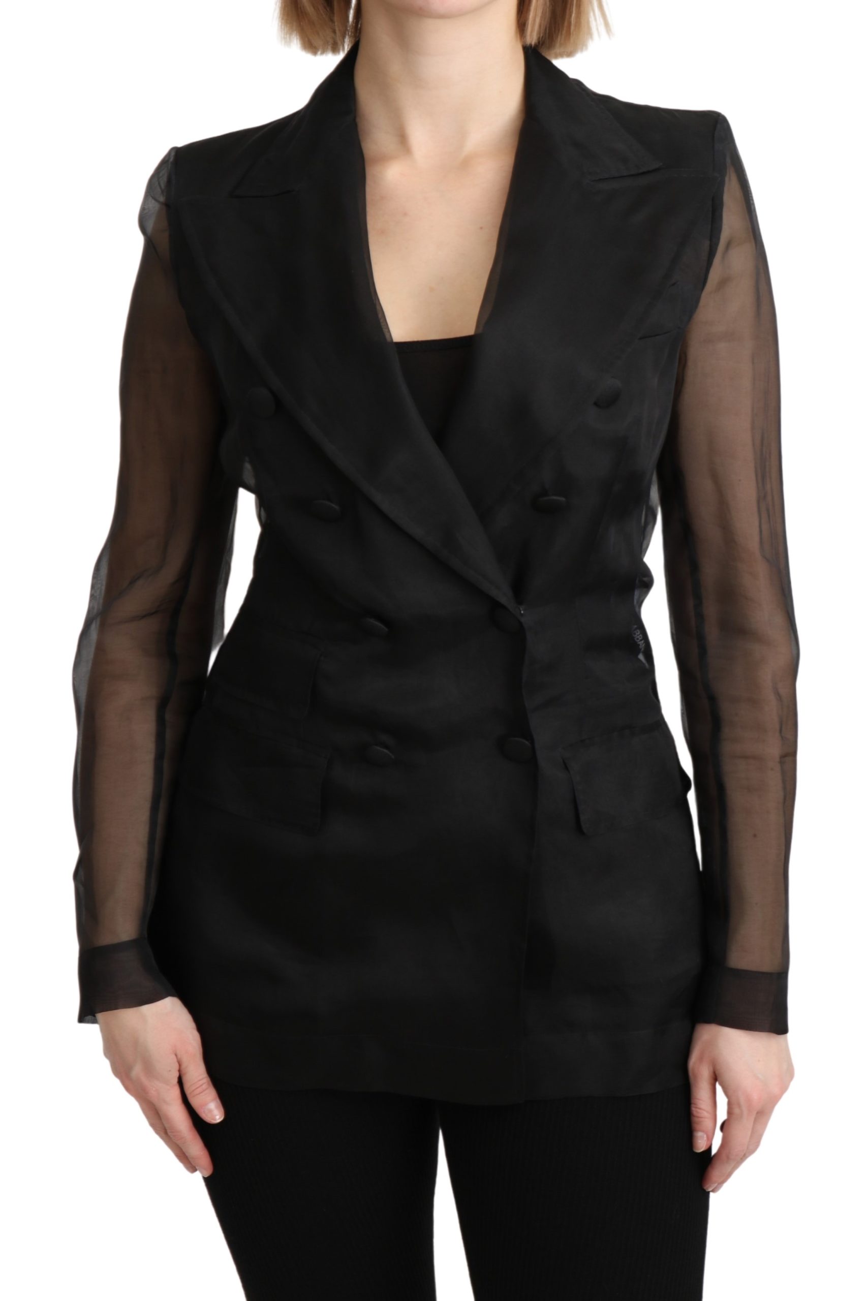 Dolce & Gabbana Women's Double Breasted Blazer Black KOS1797 - IT38|XS