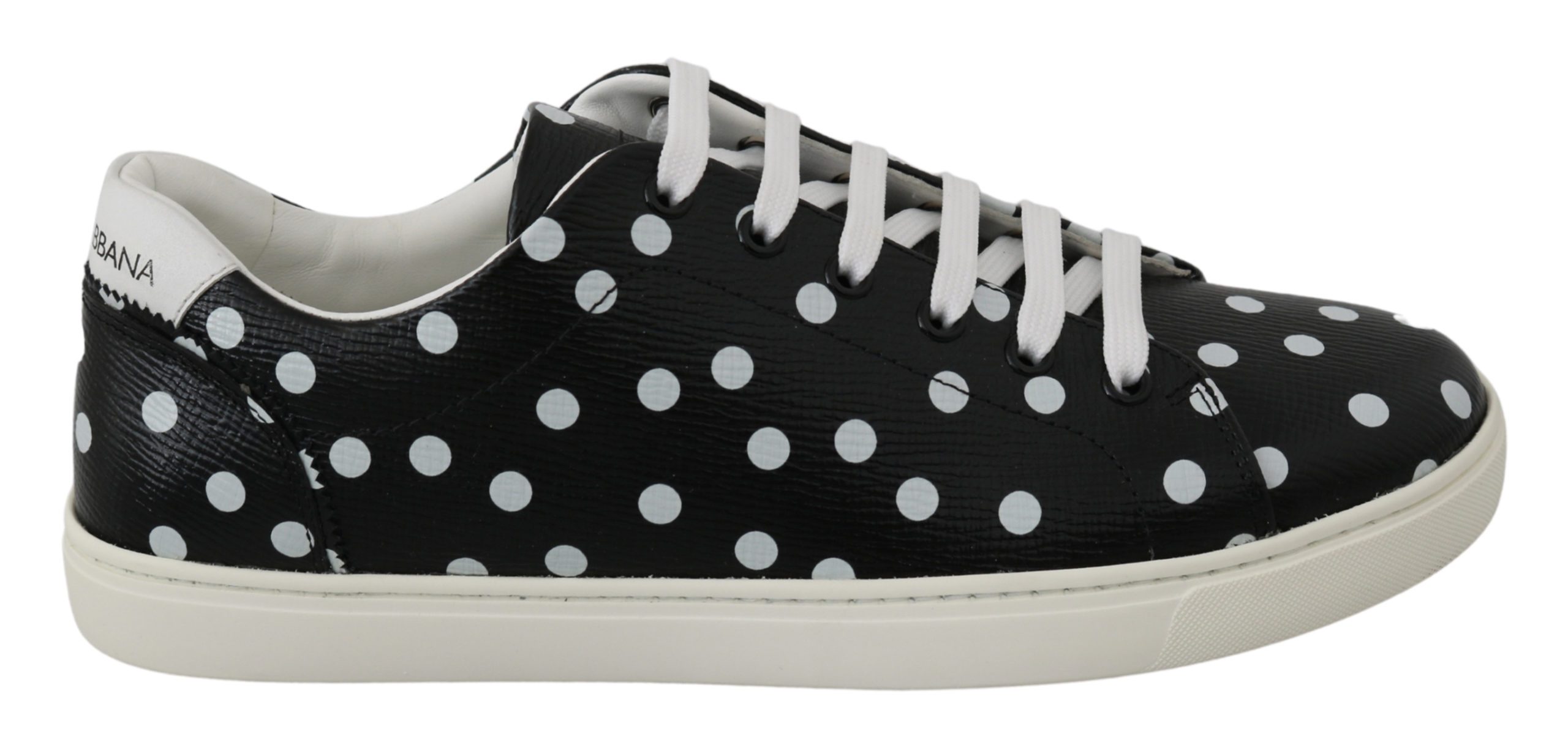 Dolce & Gabbana Women's Leather Polka Dots Trainer Black LA6449 - EU40/US9.5