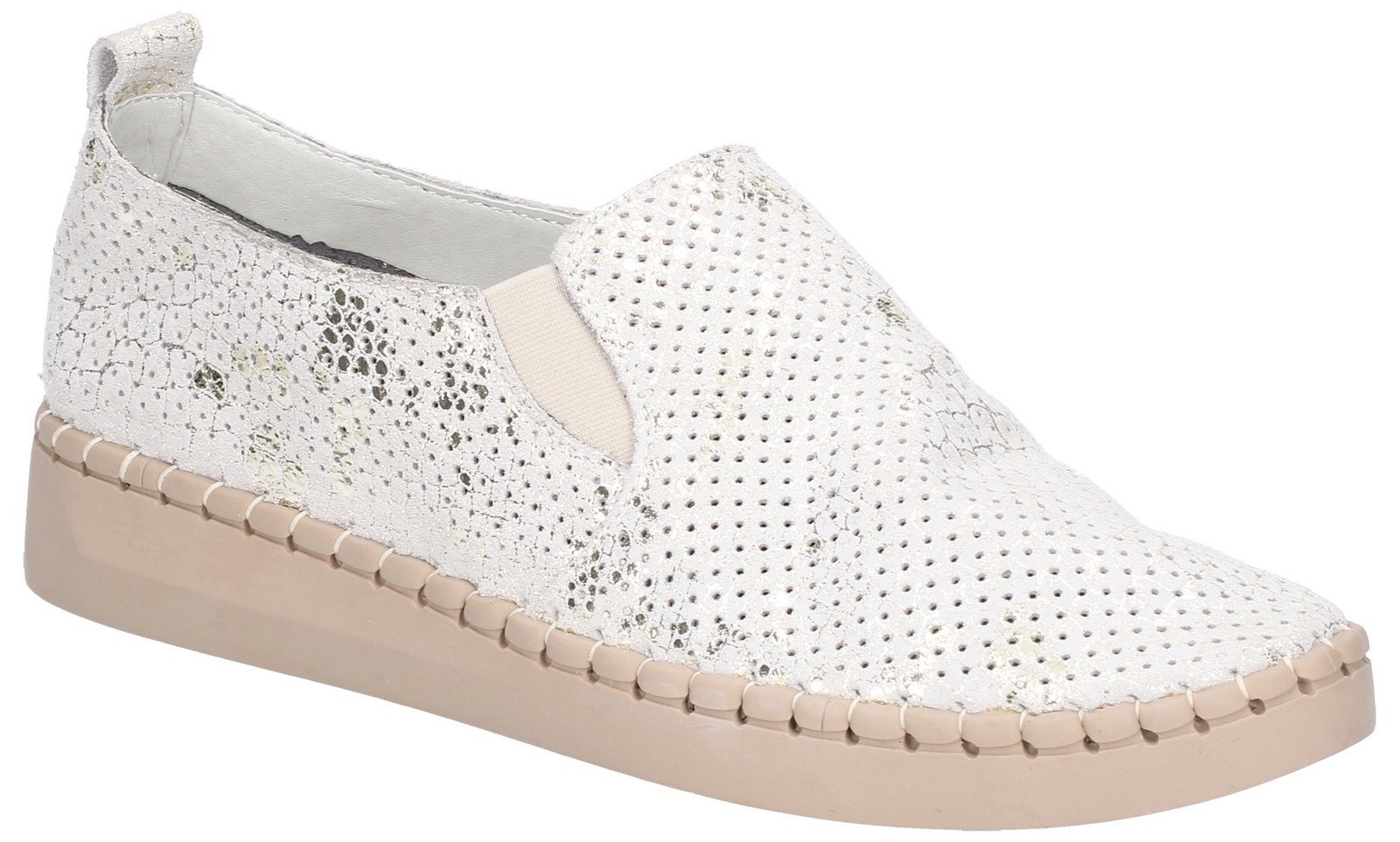 Fleet & Foster Women's Tulip Slip On Shoe White 28937-48937 - Beige 3