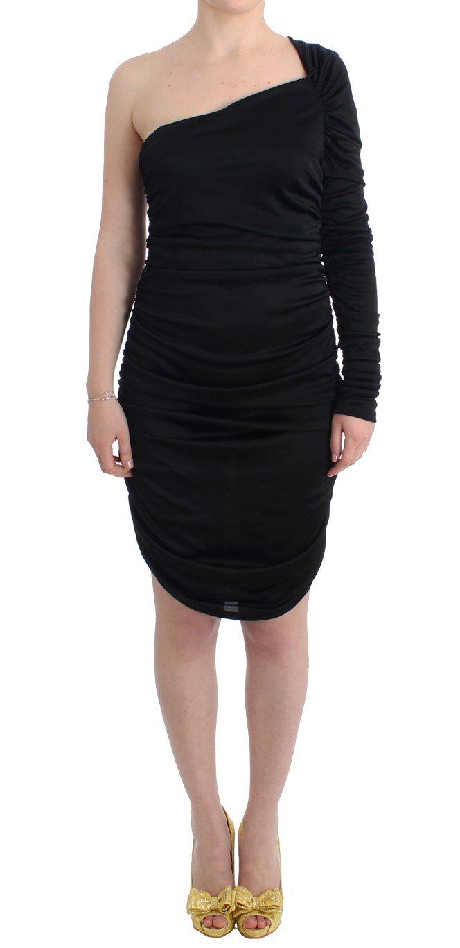 GF Ferre Women's One Sleeve Pencil Dress Black SIG11545 - IT42|M