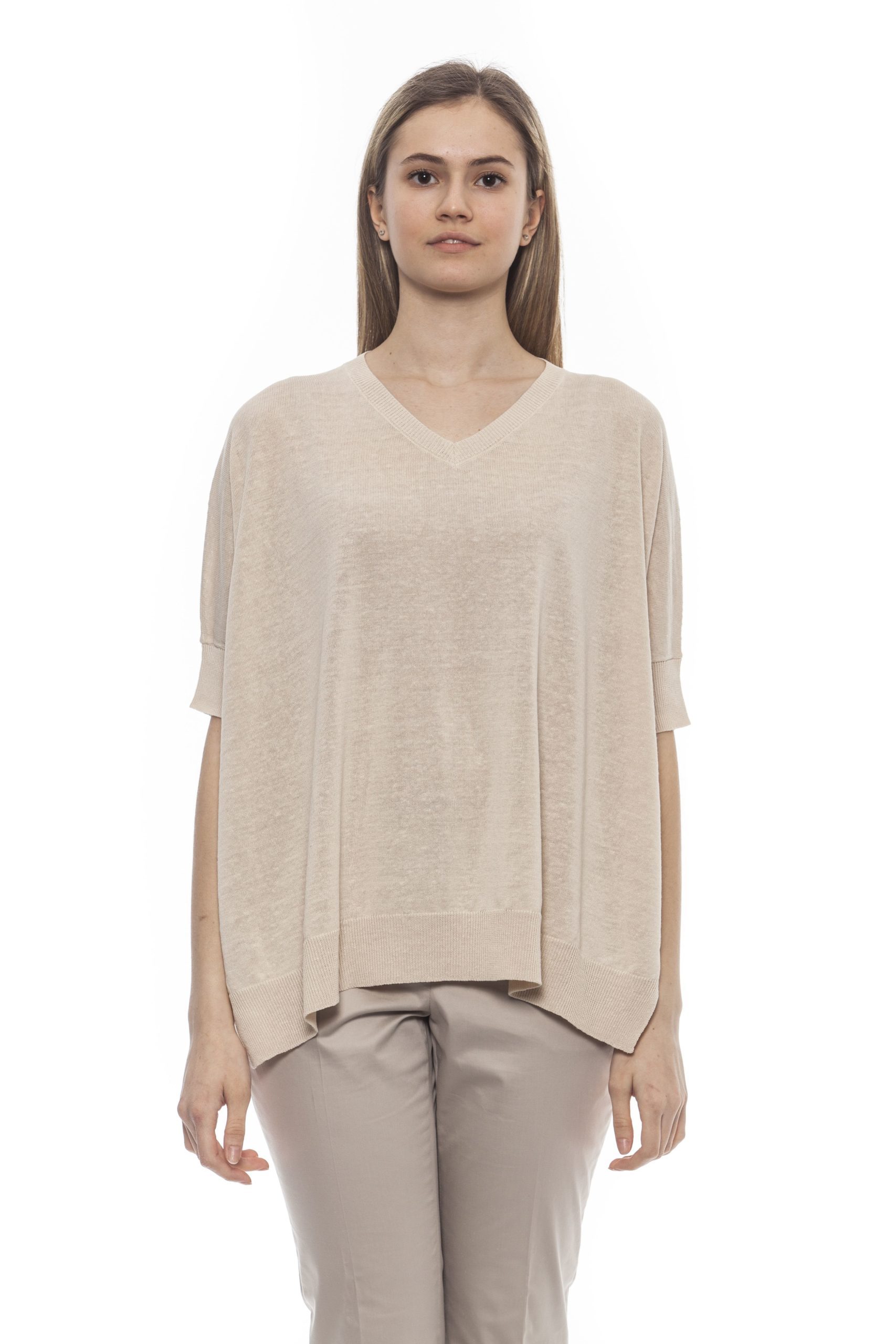 Peserico Women's Sweater Beige PE1382046 - IT42 | S