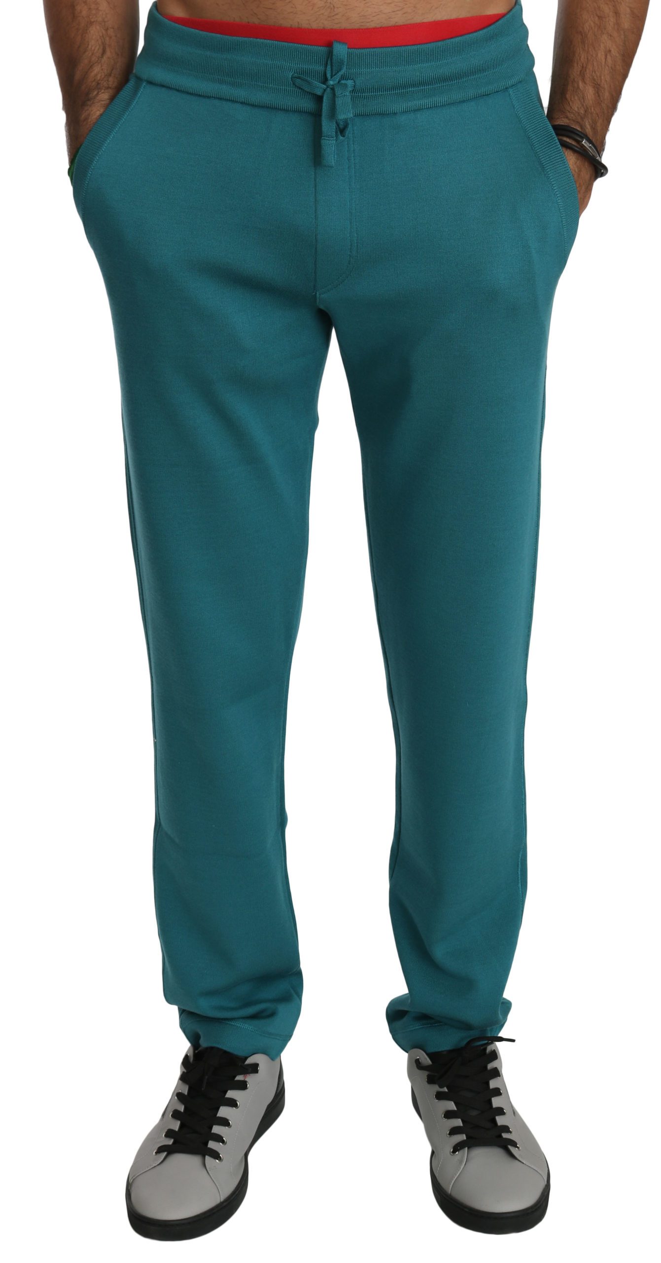 Dolce & Gabbana Men's Silk Sweatpants Sport Trouser Blue PAN70751 - M