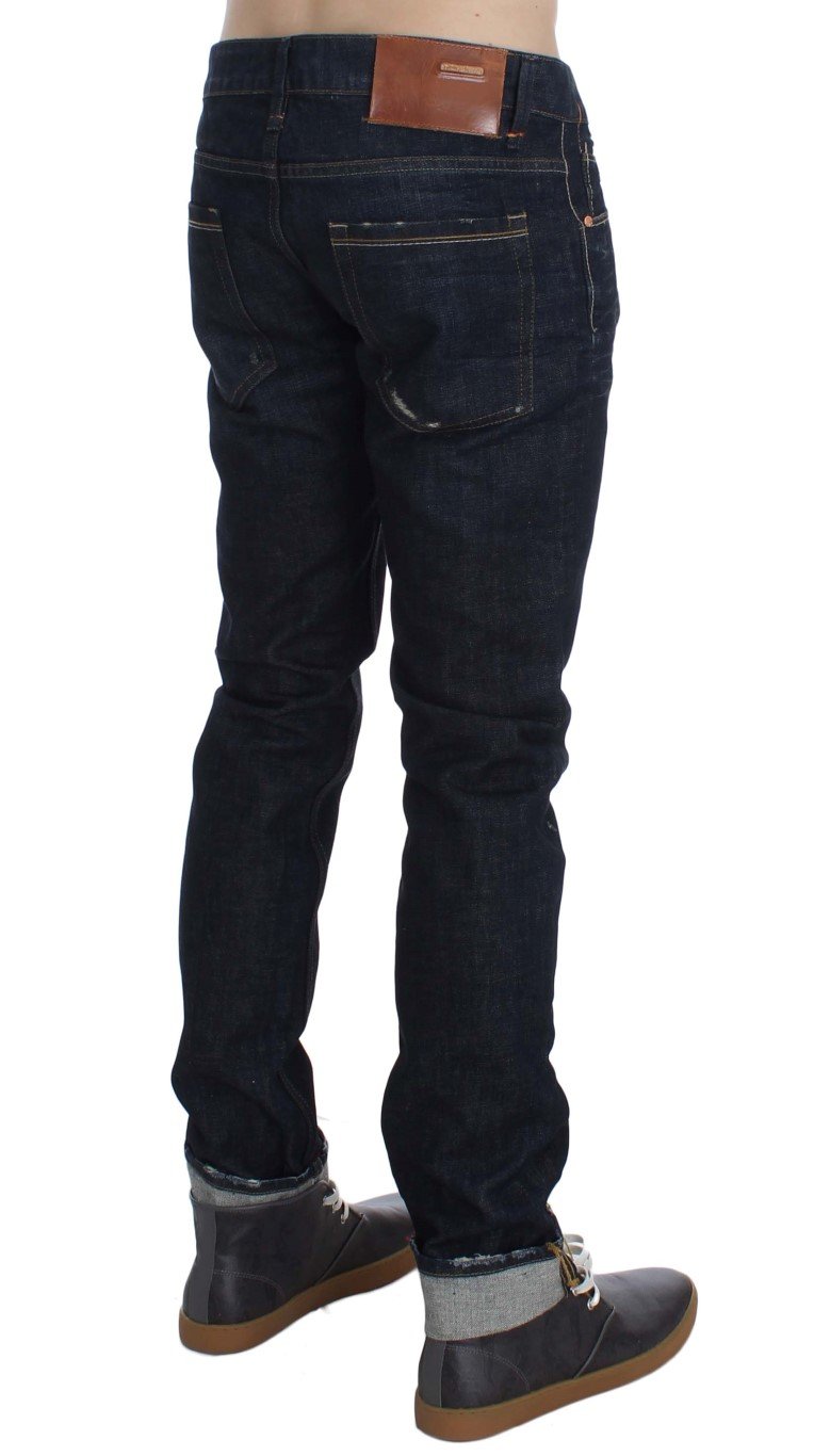 ACHT Men's Wash Cotton Slim Skinny Fit Jeans Blue SIG30627 - W34