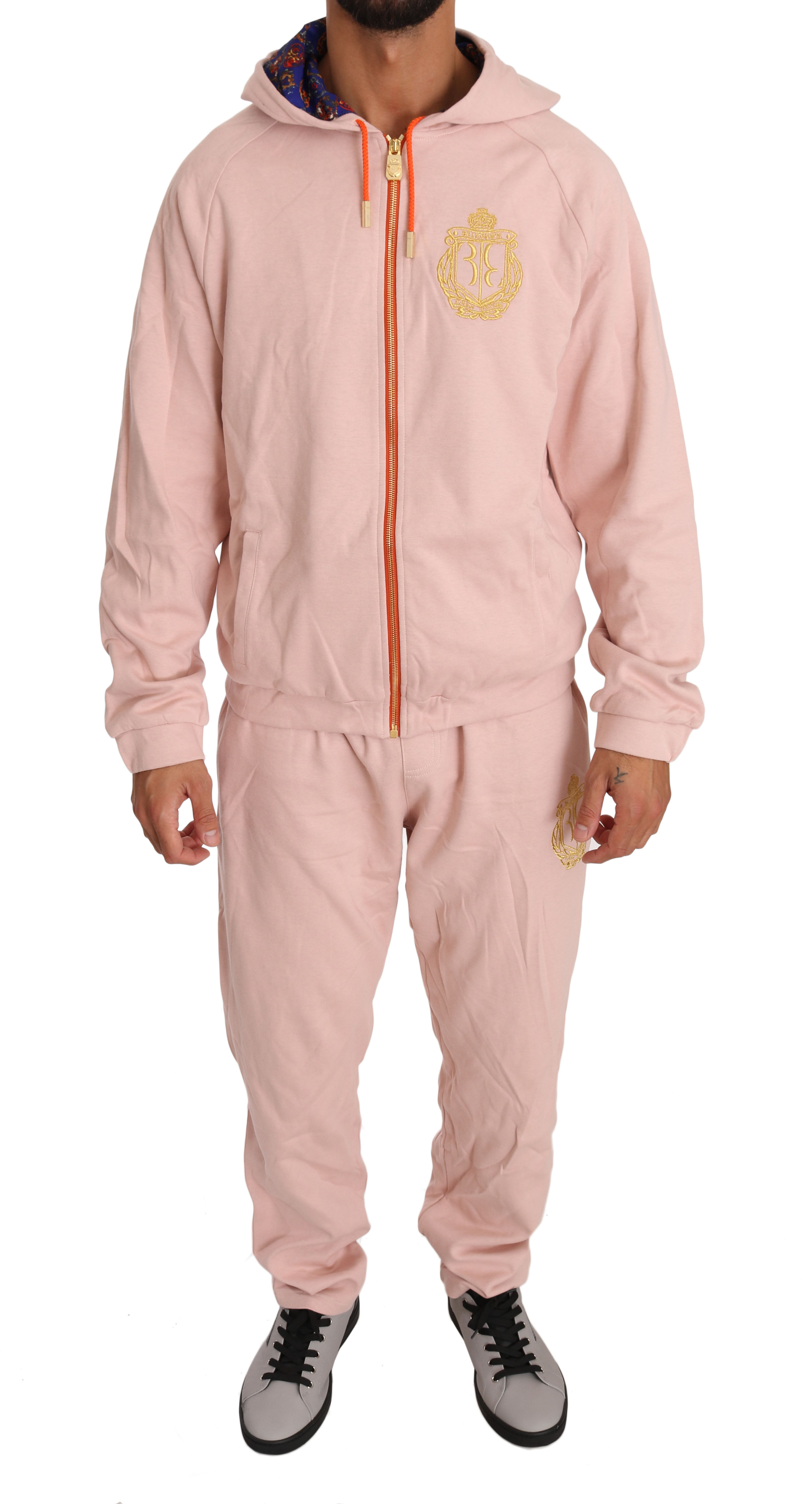Billionaire Italian Couture Men's Tracksuit Pink BIL1002 - L