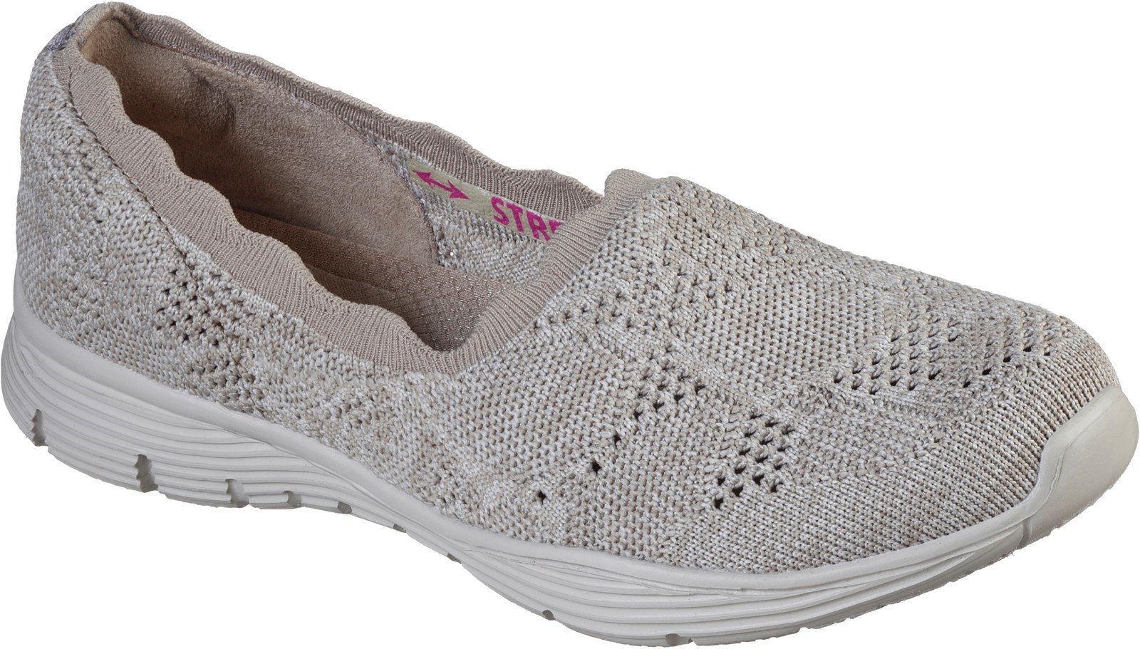 Skechers Women's Seager Bases Covered Slip On Loafer Various Colours 32127 - Taupe 3