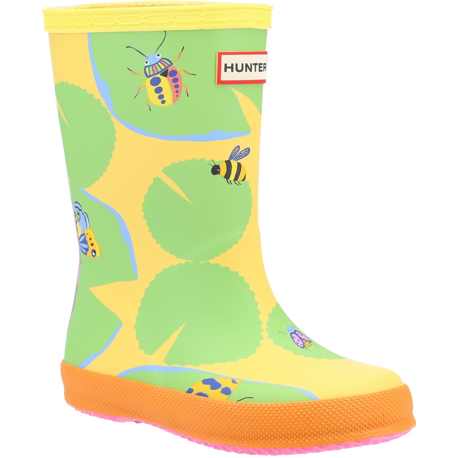 Hunter Unisex First Classic Lilly Pad Wellington Boot Multicolor 32442 - Sunflower Lilypad Print 12