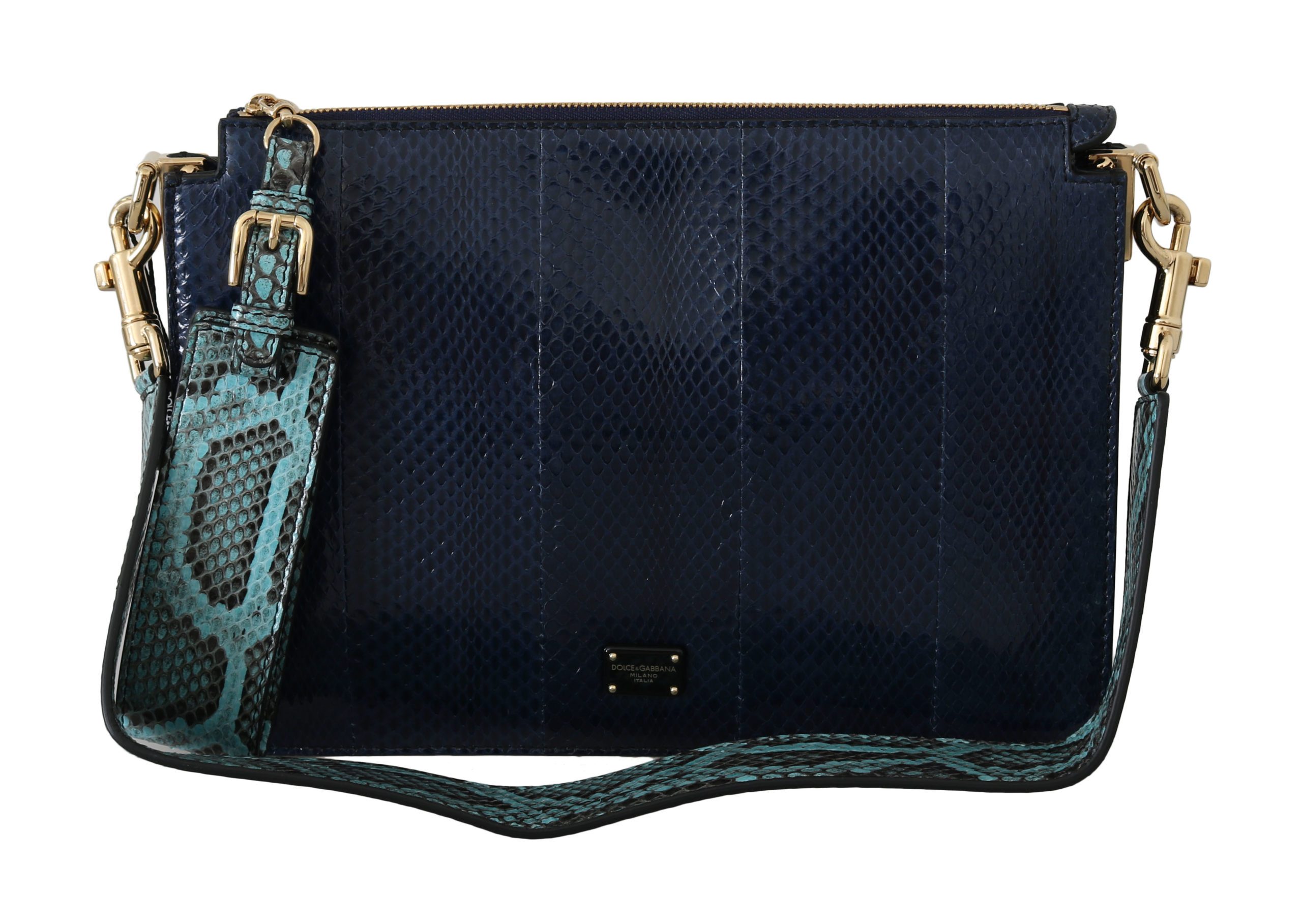 Blue Snakeskin BOOK Shoulder Hand Purse Leather Bag