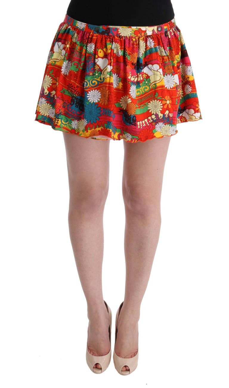 Dolce & Gabbana Women's Floral Print Beachwear Skirt Multicolor SIG32599 - IT2 | S